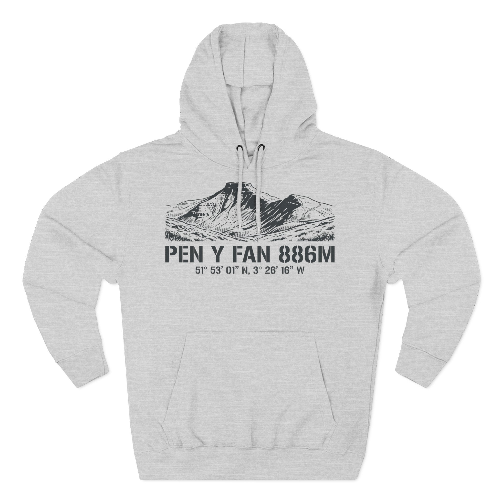 Pen y Fan 886m Coordinates Hoodie