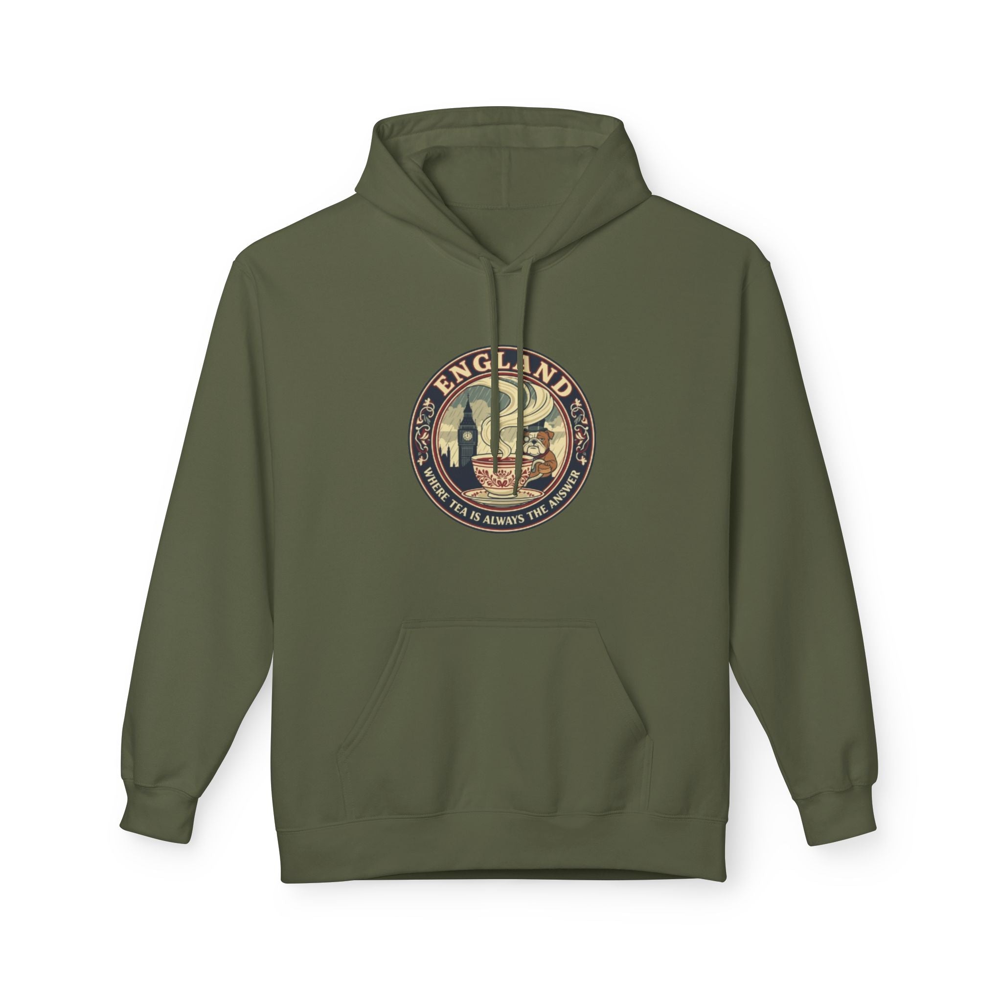 England Vintage Crest Hoodie — British Travel Souvenir Pullover