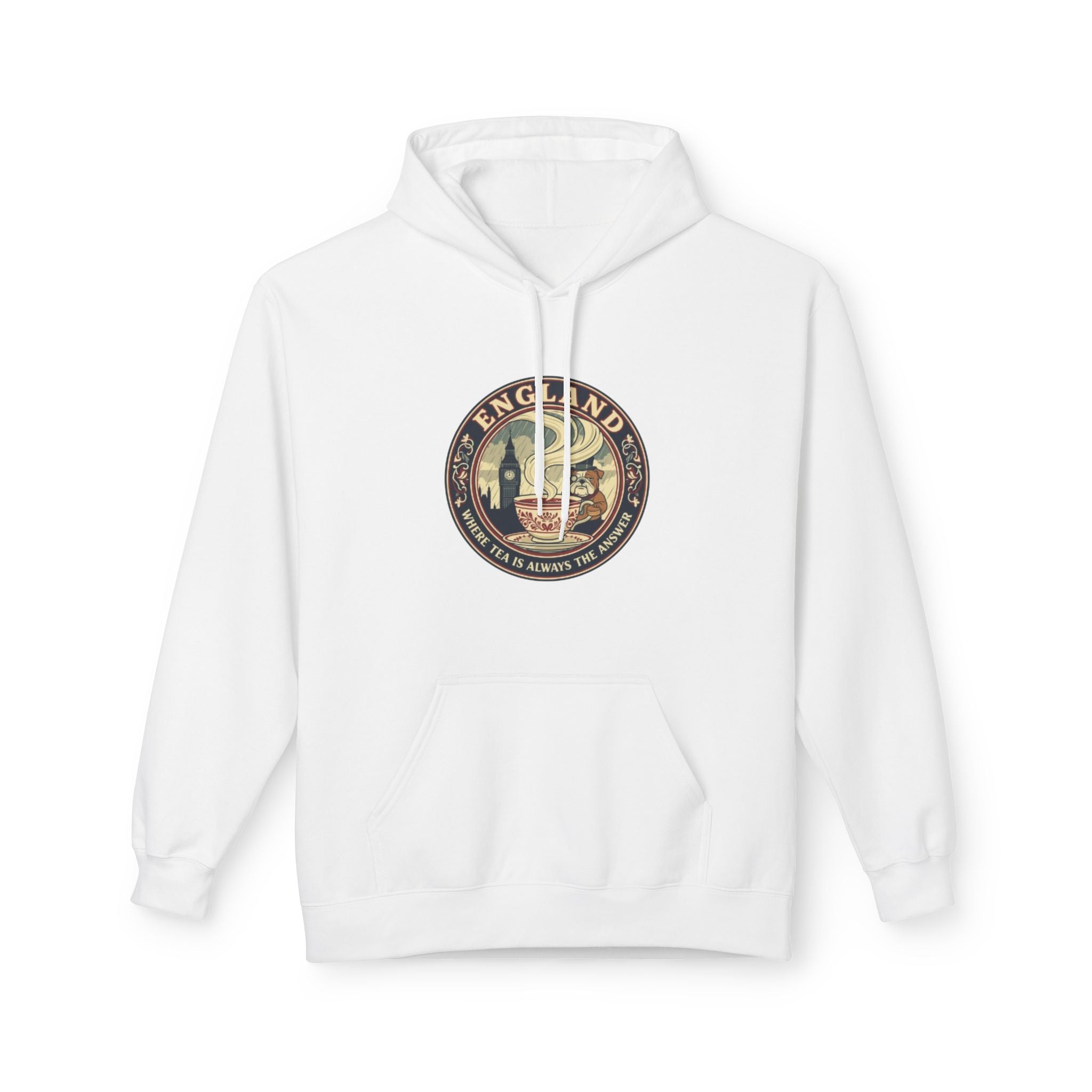 England Vintage Crest Hoodie — British Travel Souvenir Pullover
