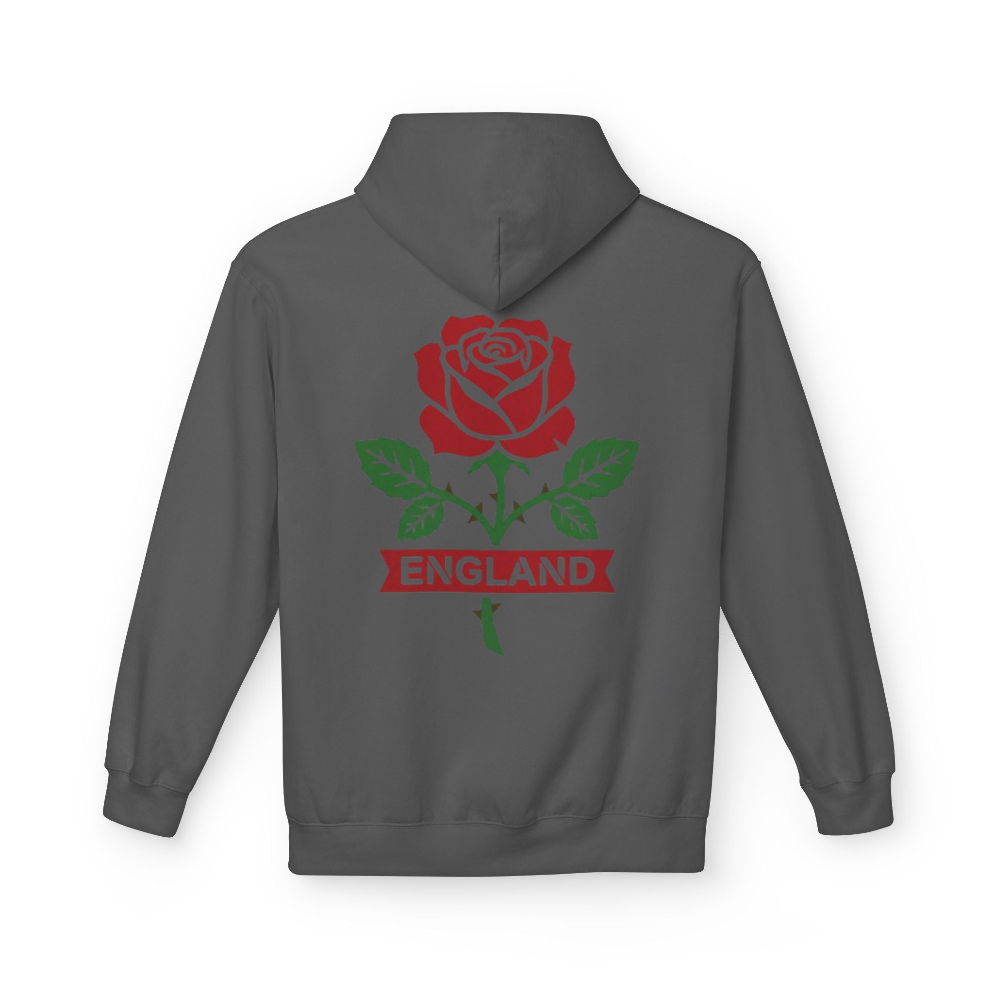 England Rose Hoodie – Classic Red Rose Emblem Sweatshirt