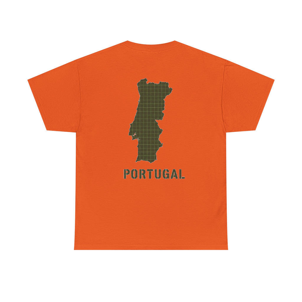 Portugal Map T-Shirt — Vintage Green Grid Portugal Tee