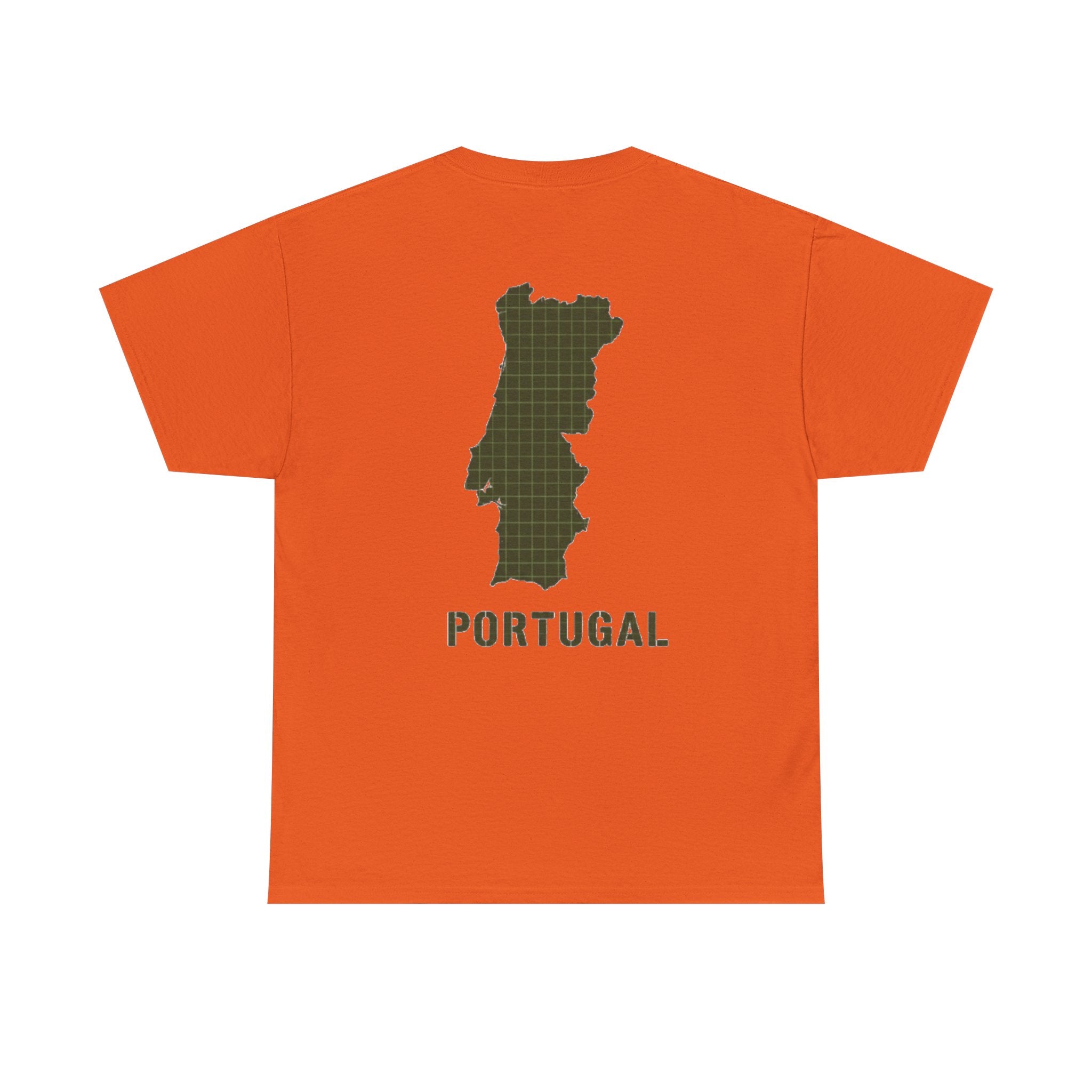 Portugal Map T-Shirt — Vintage Green Grid Portugal Tee