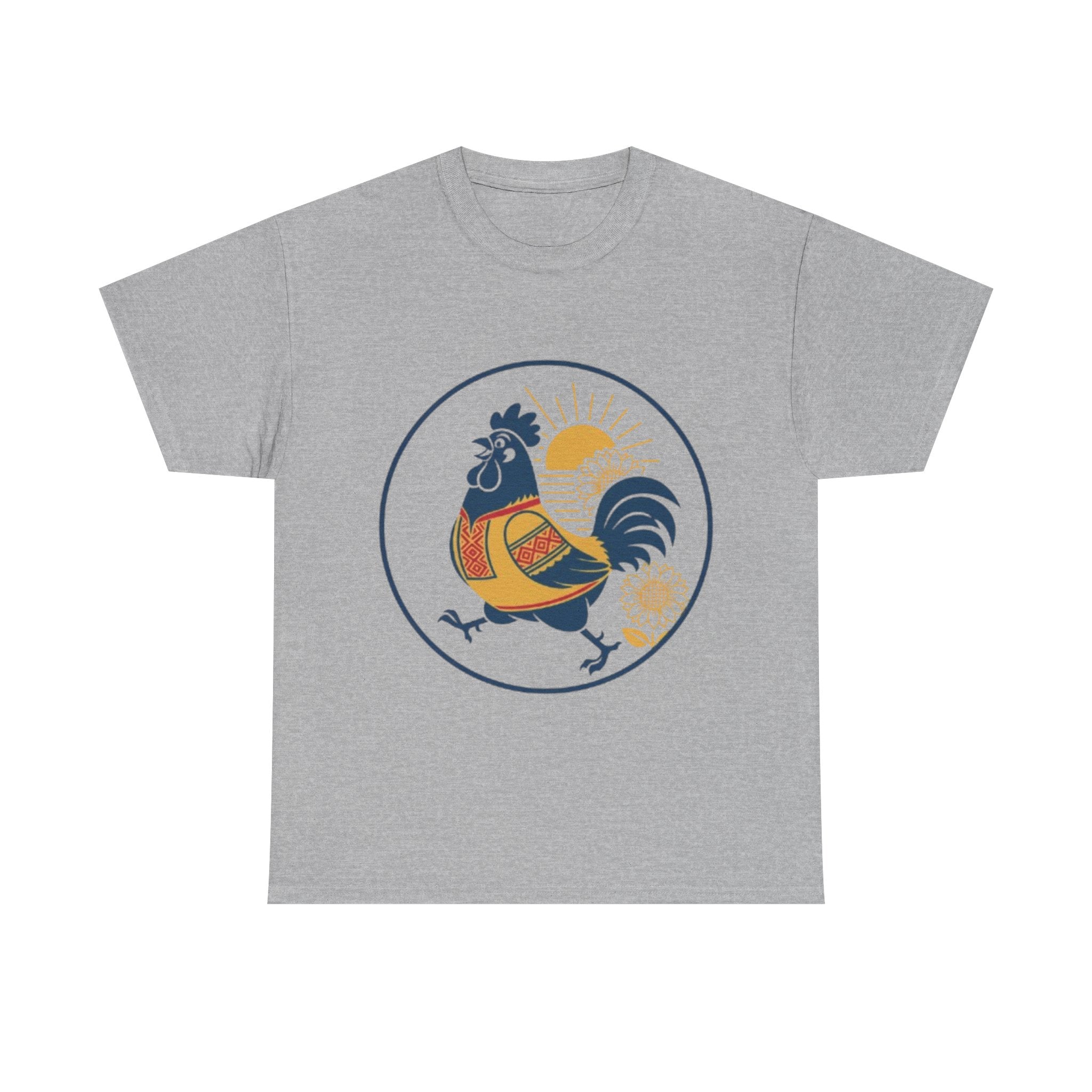 Rooster Sunburst Graphic Tee — Vintage Farmhouse Rooster T-Shirt