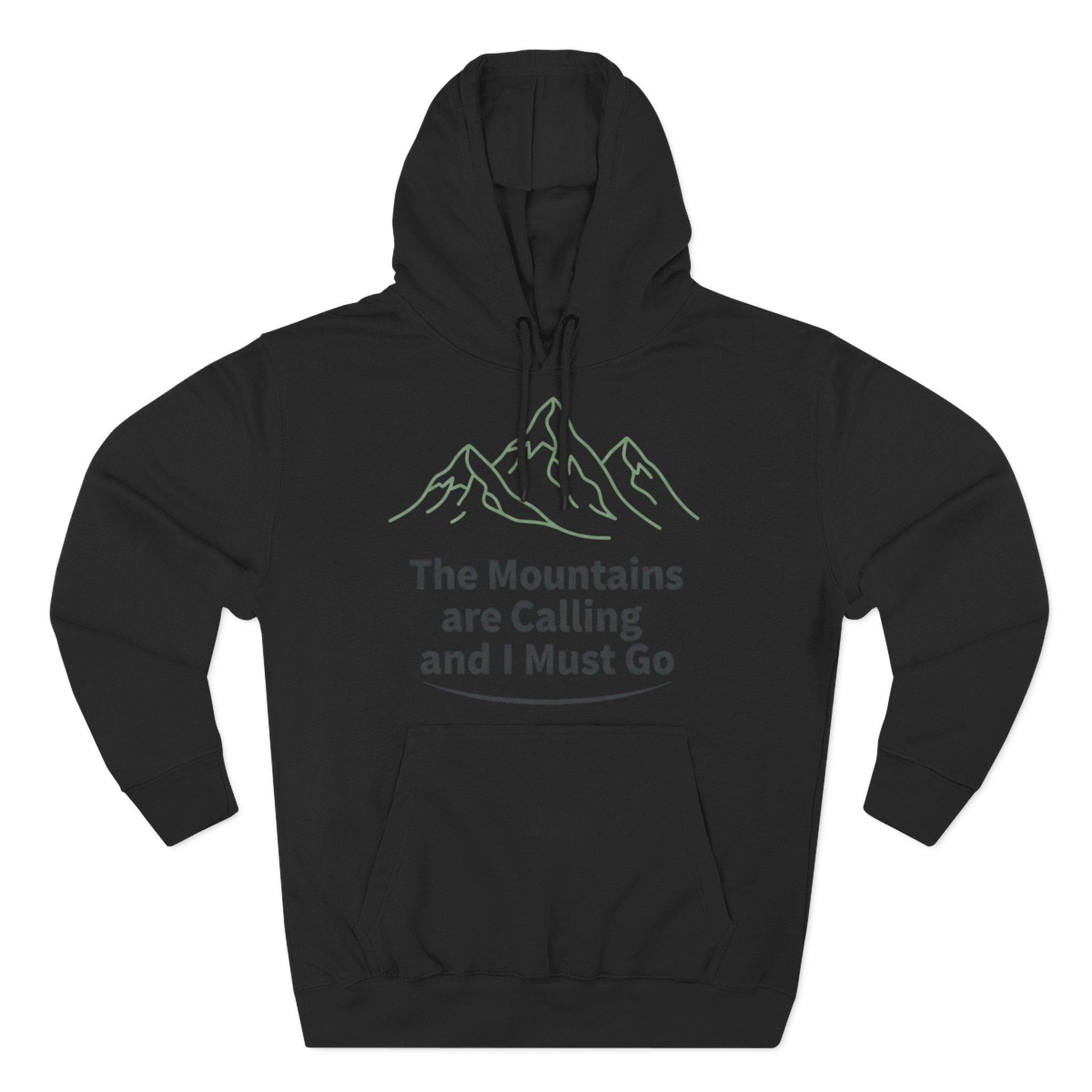 Retro Mountain Quote Hoodie — Vintage Hiking & Wild Camping Pullover