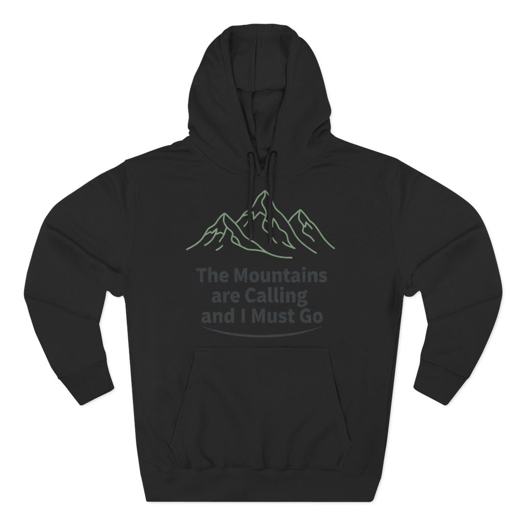 Retro Mountain Quote Hoodie — Vintage Hiking & Wild Camping Pullover