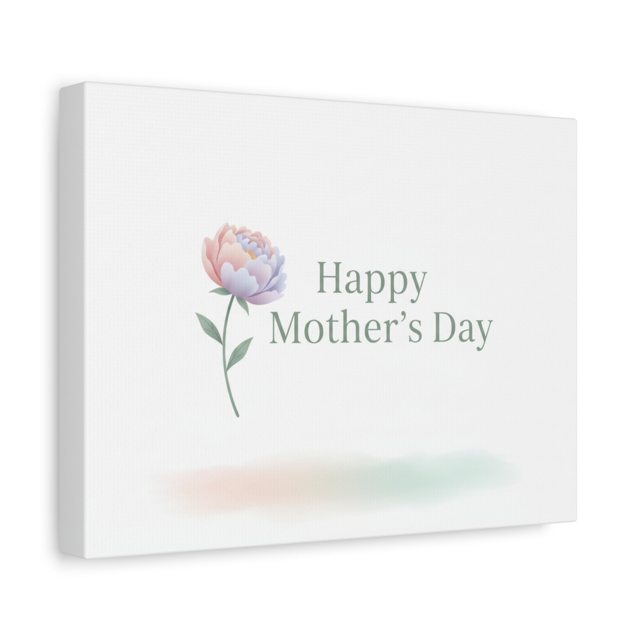 Mother's Day Canvas Wall Art — 'Happy Mother's Day' Floral Print