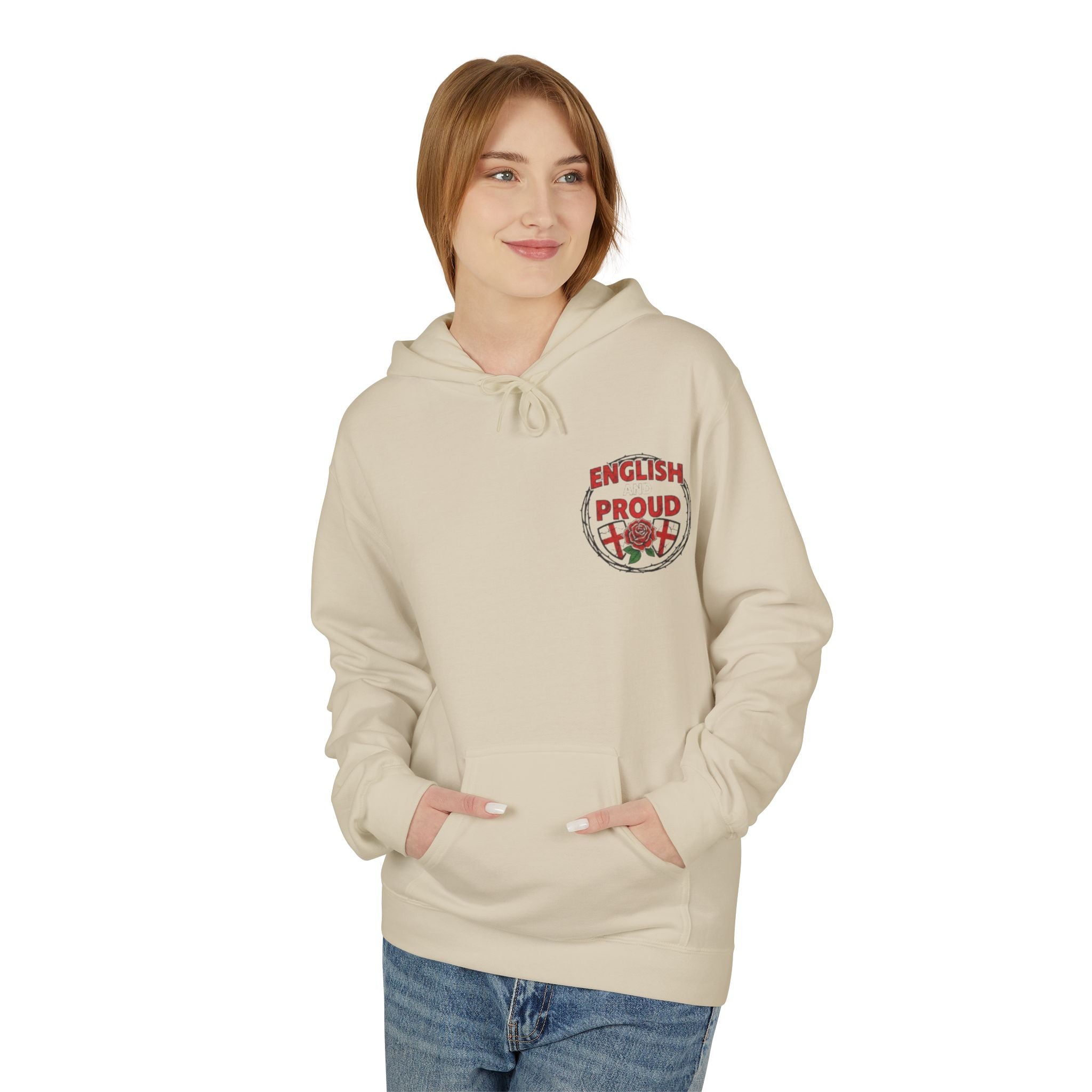 England Rose Hoodie – Classic Red Rose Emblem Sweatshirt
