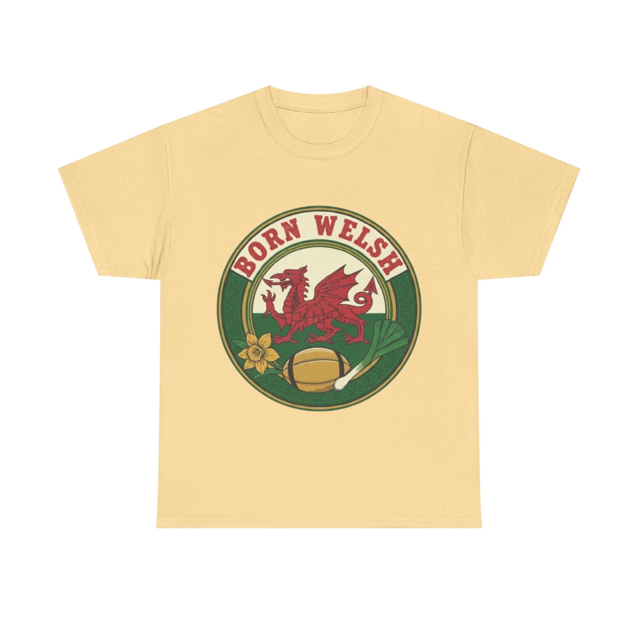 Born Welsh T-Shirt — Retro Welsh Dragon Heritage Tee