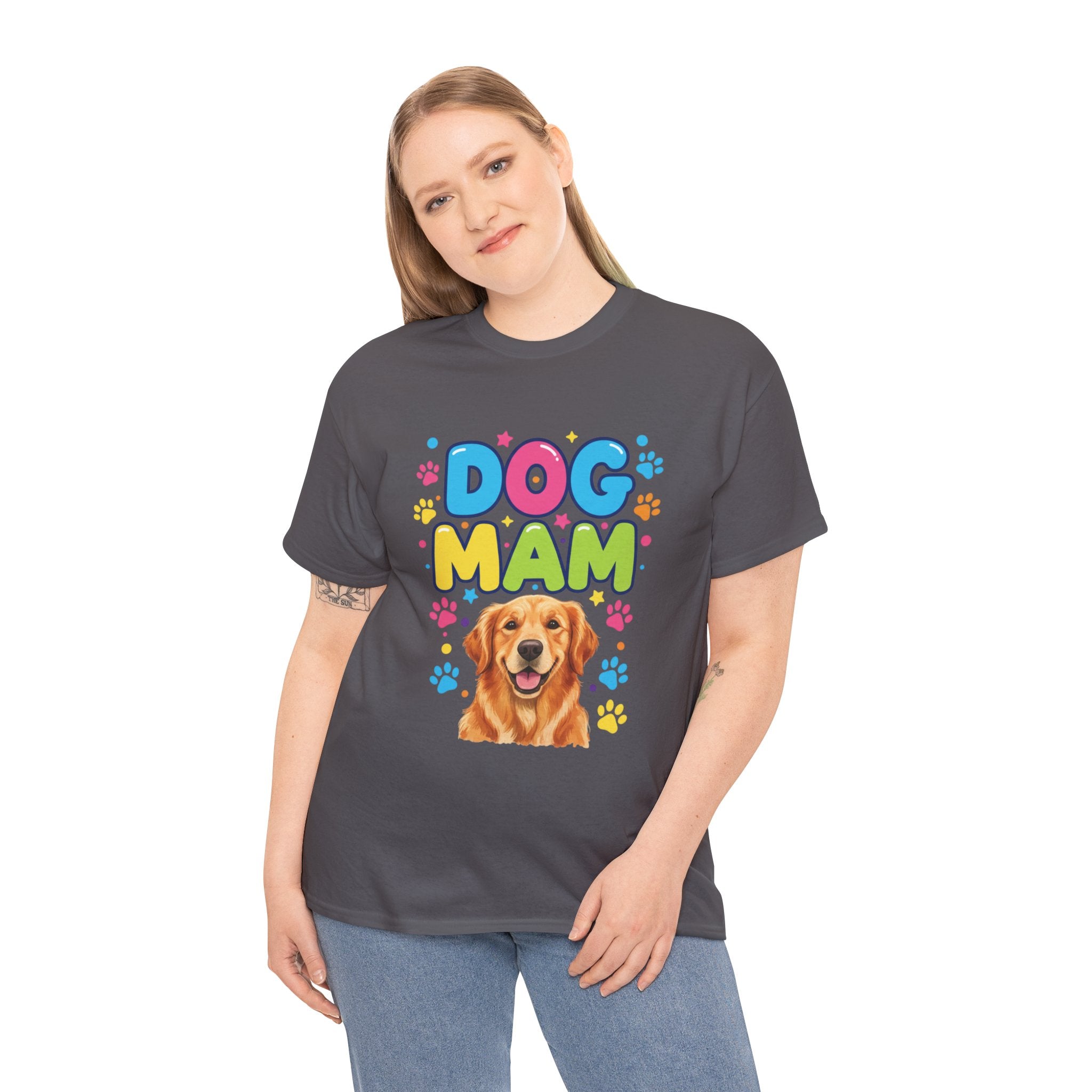 Dog Mam T-Shirt — Cute Colorful "Dog Mam" Graphic Tee for Dog Lovers