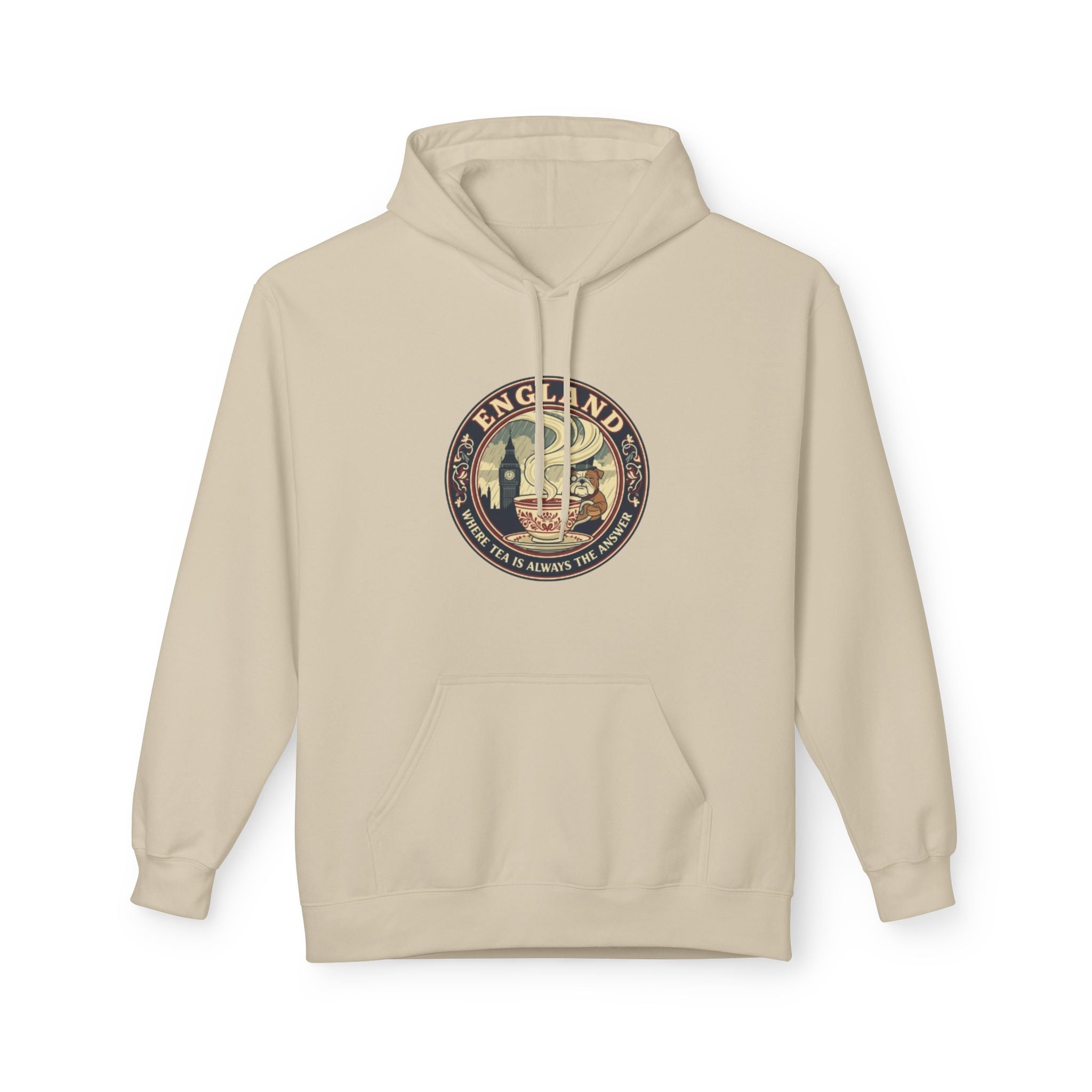England Vintage Crest Hoodie — British Travel Souvenir Pullover