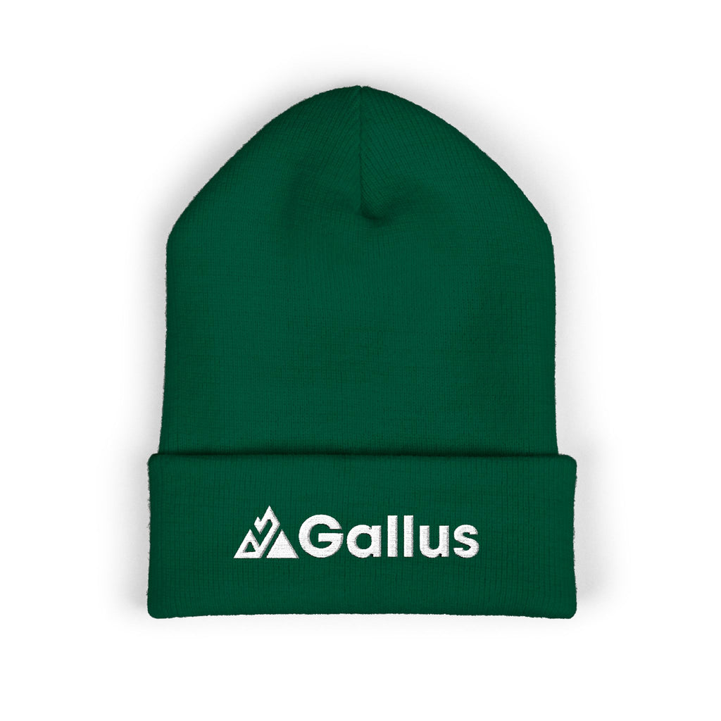 Gallus Embroidered Cuffed Beanie — Classic Knit Winter Hat