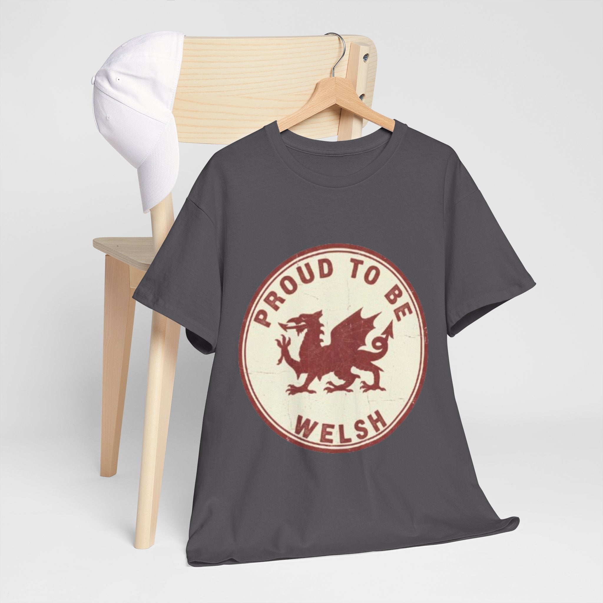 Proud to Be Welsh T-Shirt — Retro Welsh Dragon Pride Tee