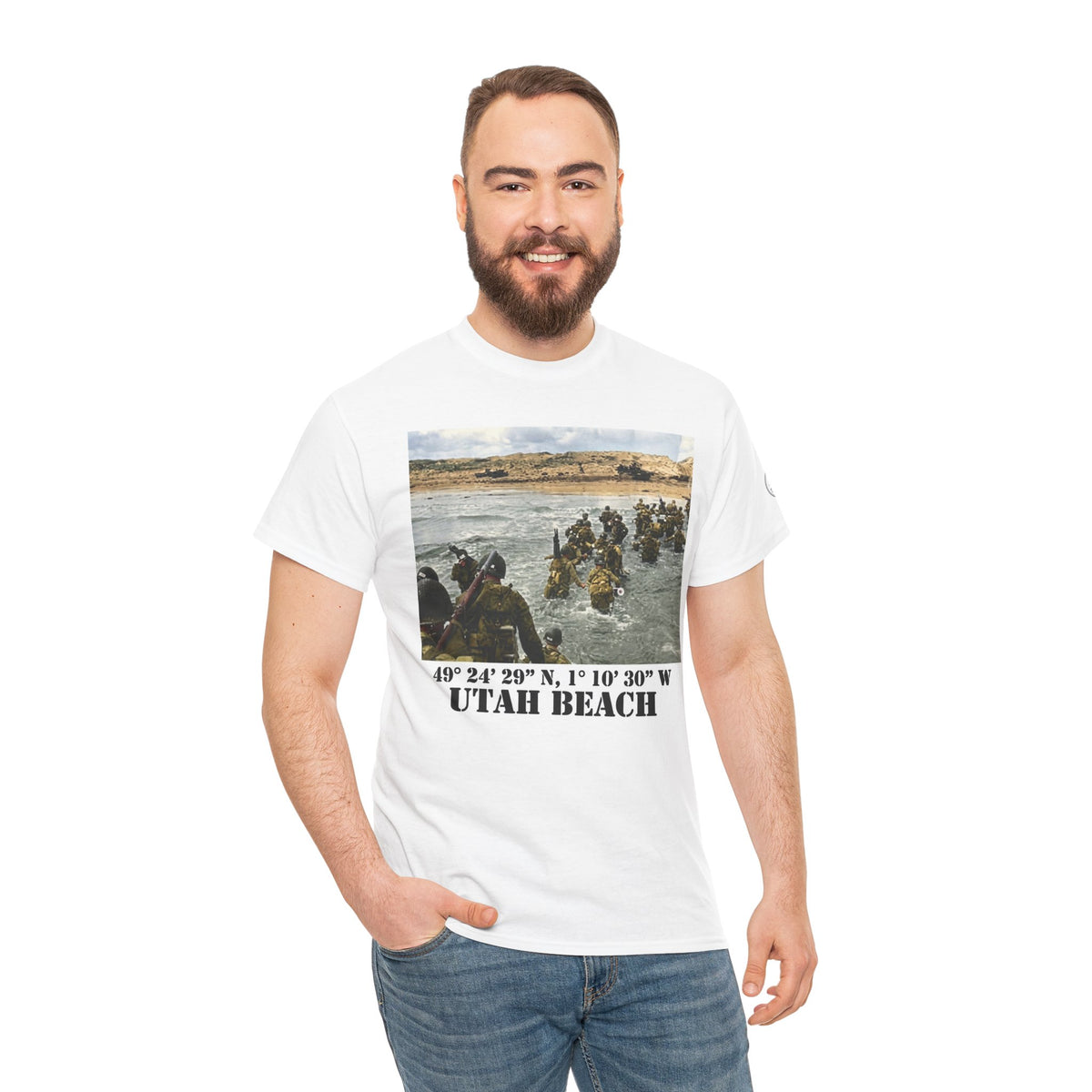 Utah Beach D-Day Normandy 1944 coordinates T-shirt