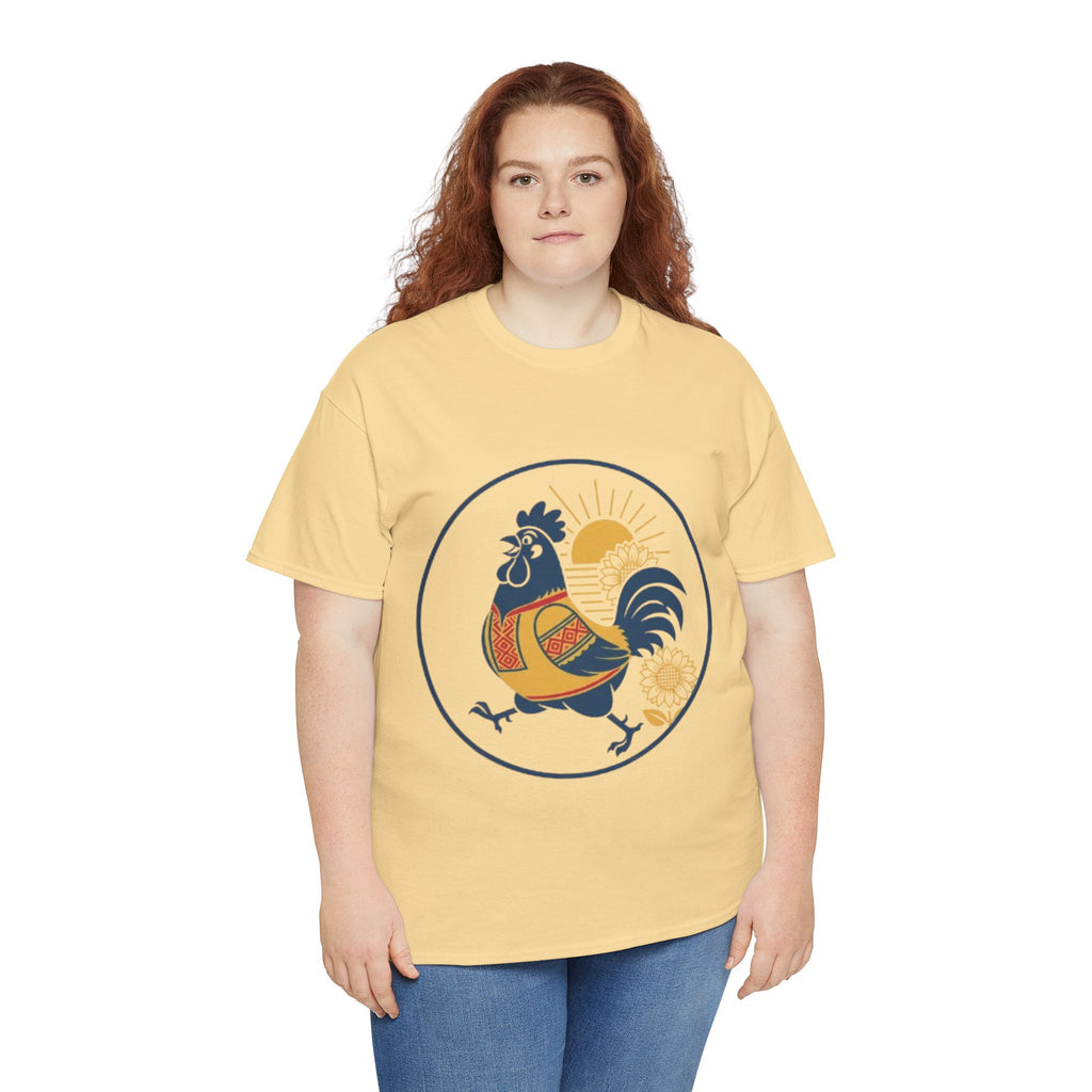 Rooster Sunburst Graphic Tee — Vintage Farmhouse Rooster T-Shirt