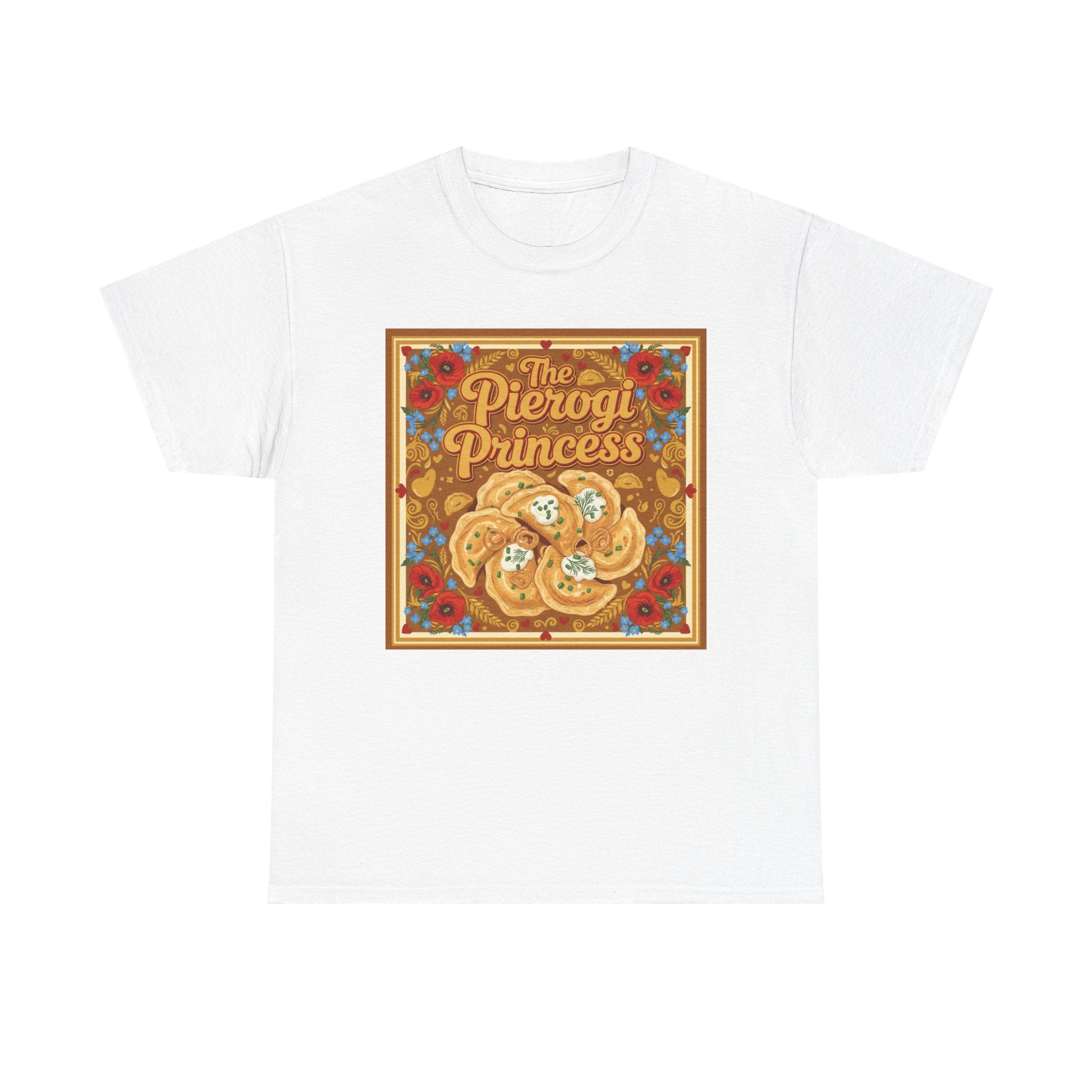Pierogi Princess Tee - Vintage Polish Food Graphic T-Shirt