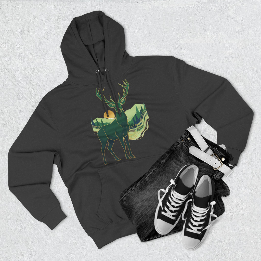 Highland Stag Heritage Hoodie — British Countryside Graphic