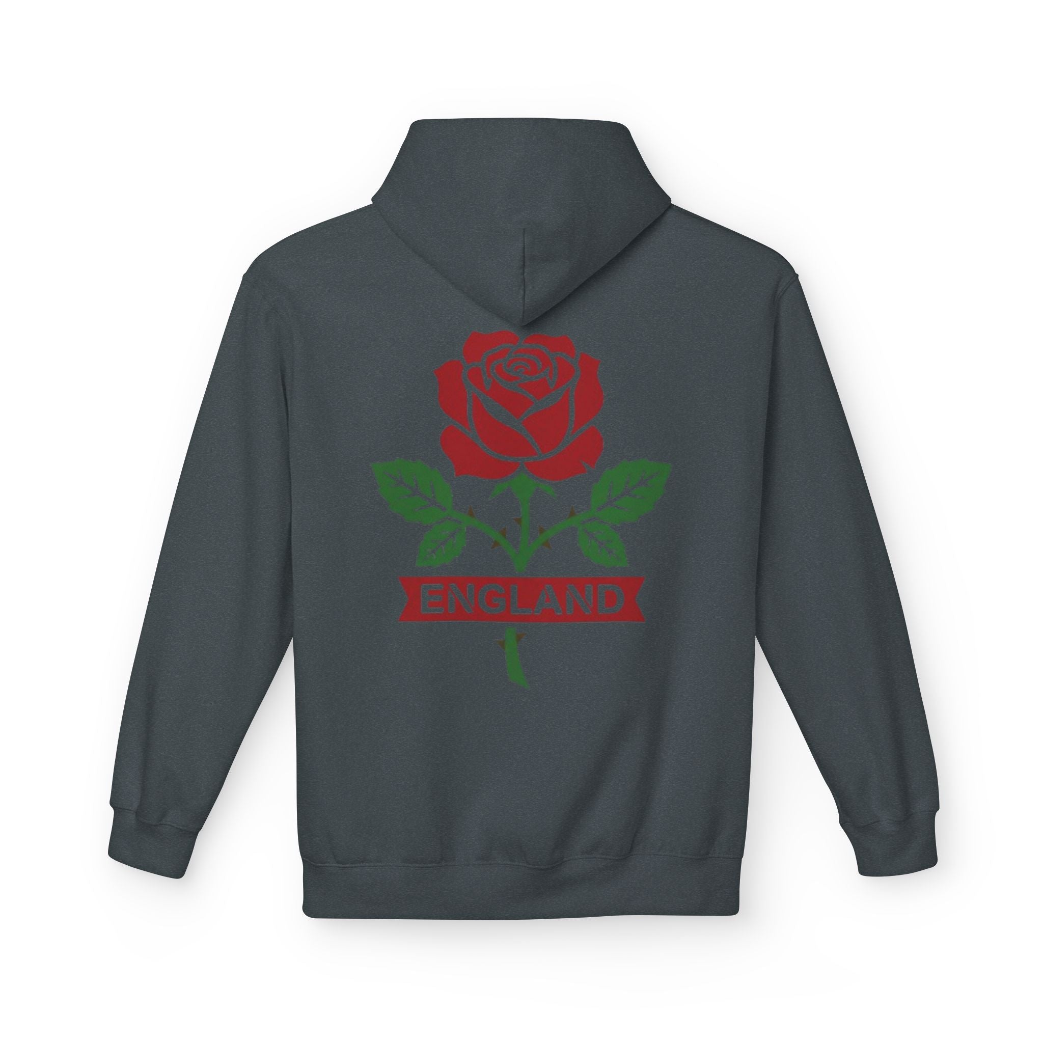 England Rose Hoodie – Classic Red Rose Emblem Sweatshirt
