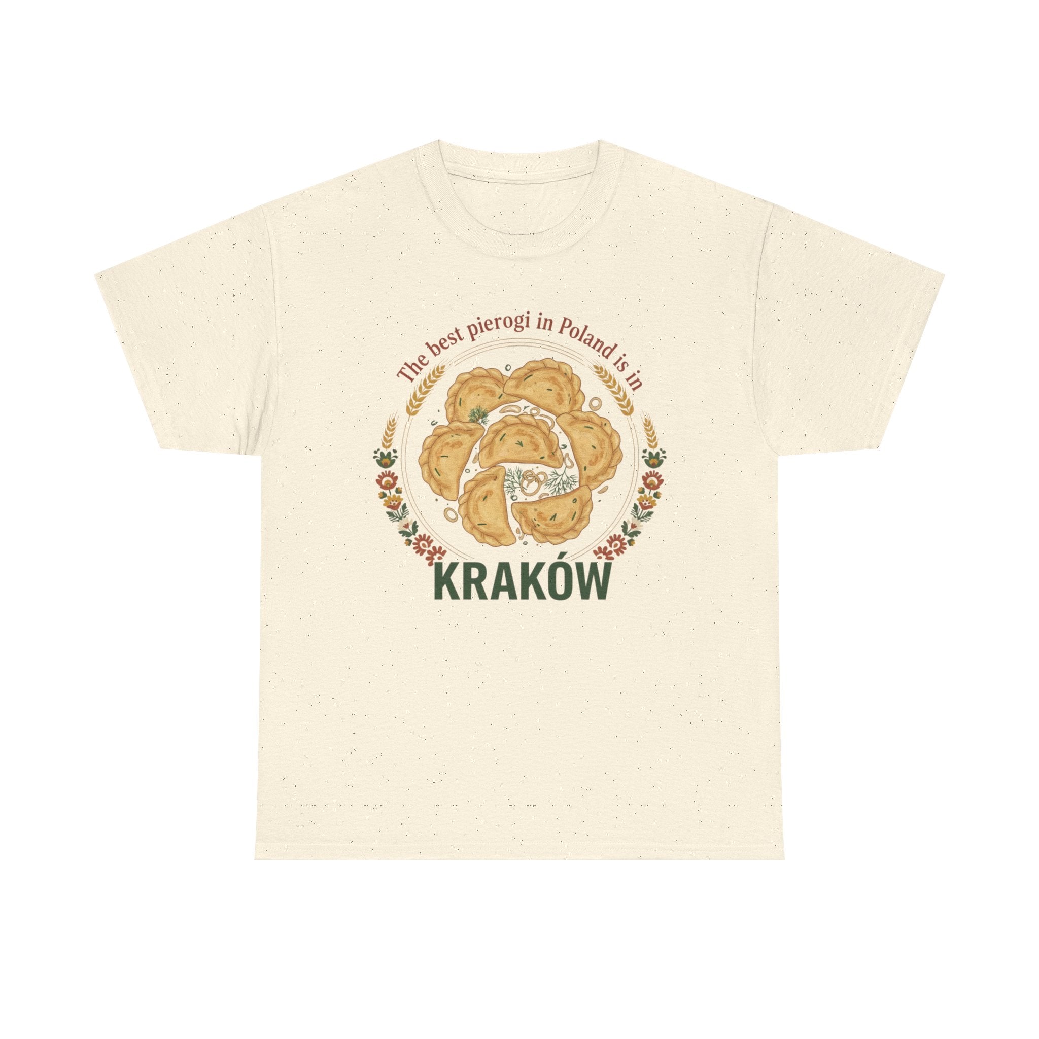 Kraków Pierogi Graphic Tee — "The best pierogi in Poland is in KRAKÓW" T-Shirt