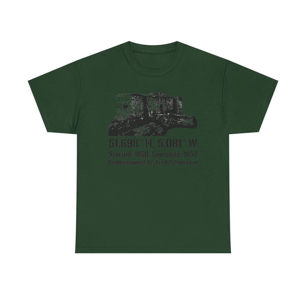 Stack Rock Fort T‑Shirt — Coastal Landmark Graphic Tee