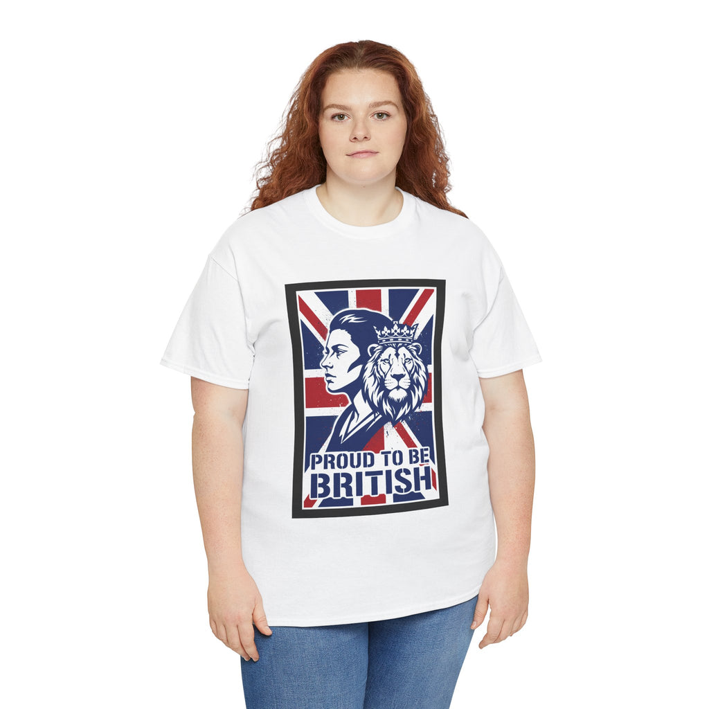 Proud to Be British T-Shirt – Union Jack Lion Graphic Tee