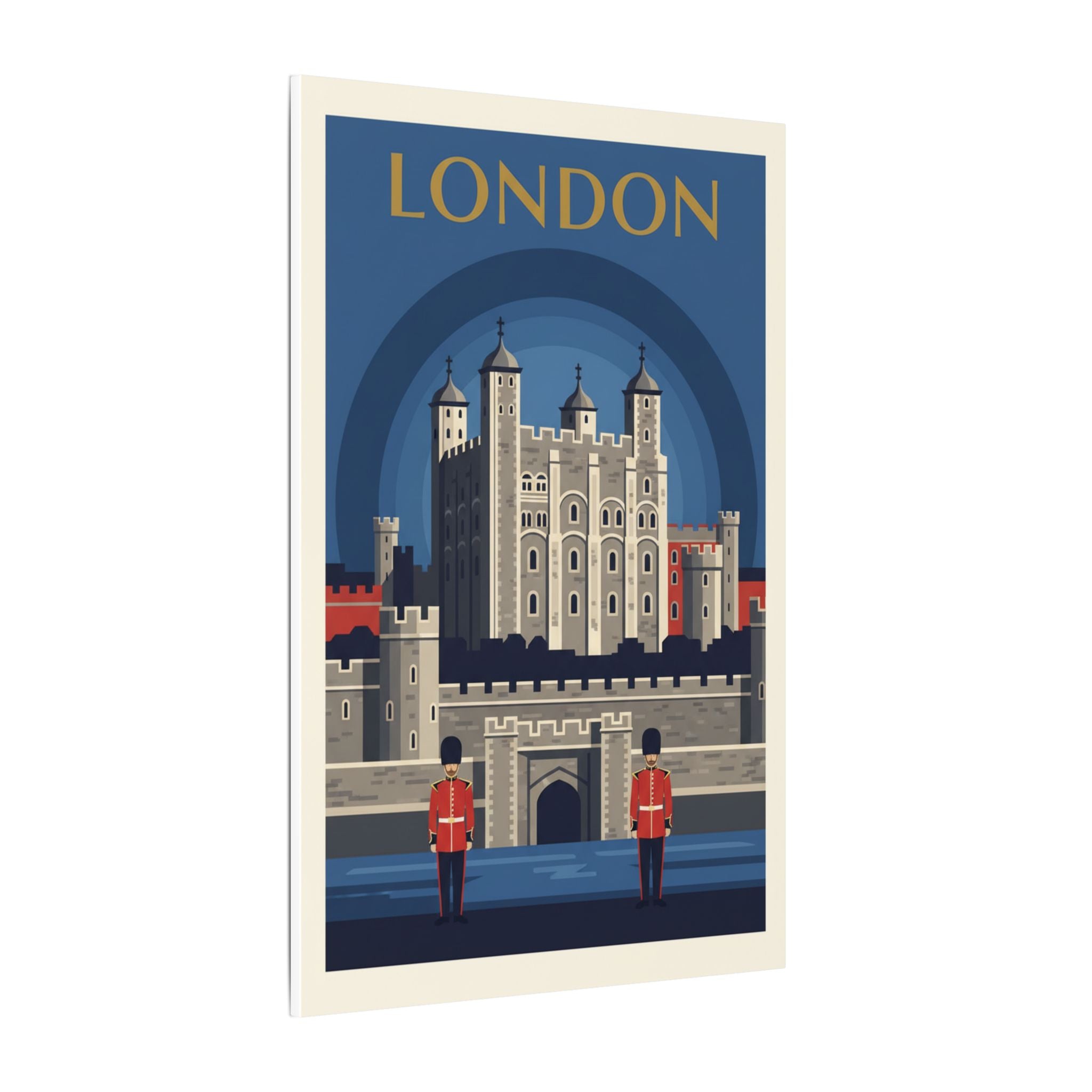 Tower of London Retro Travel Poster Canvas