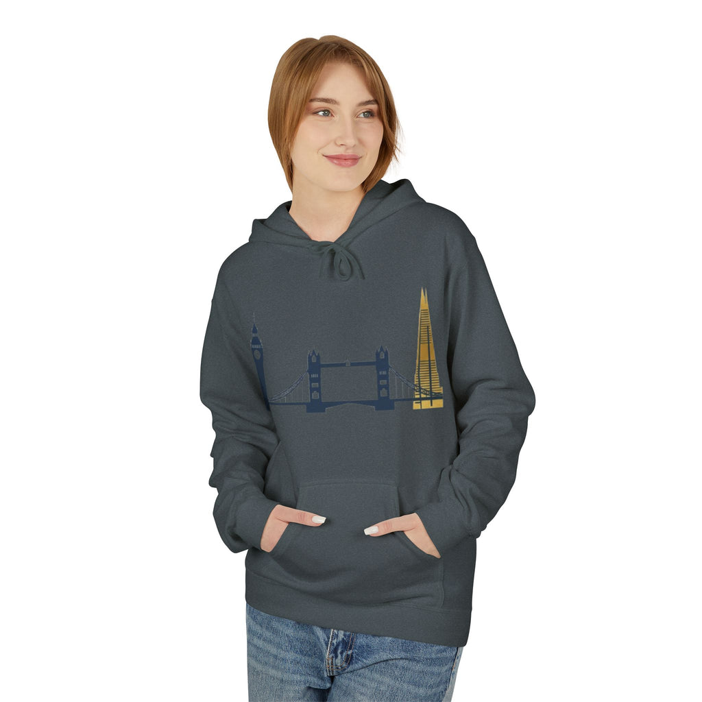 London Skyline Hoodie — Minimal Big Ben, Tower Bridge & The Shard Travel Sweatshirt