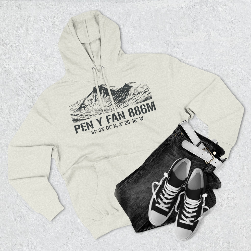 Pen y Fan 886m Coordinates Hoodie