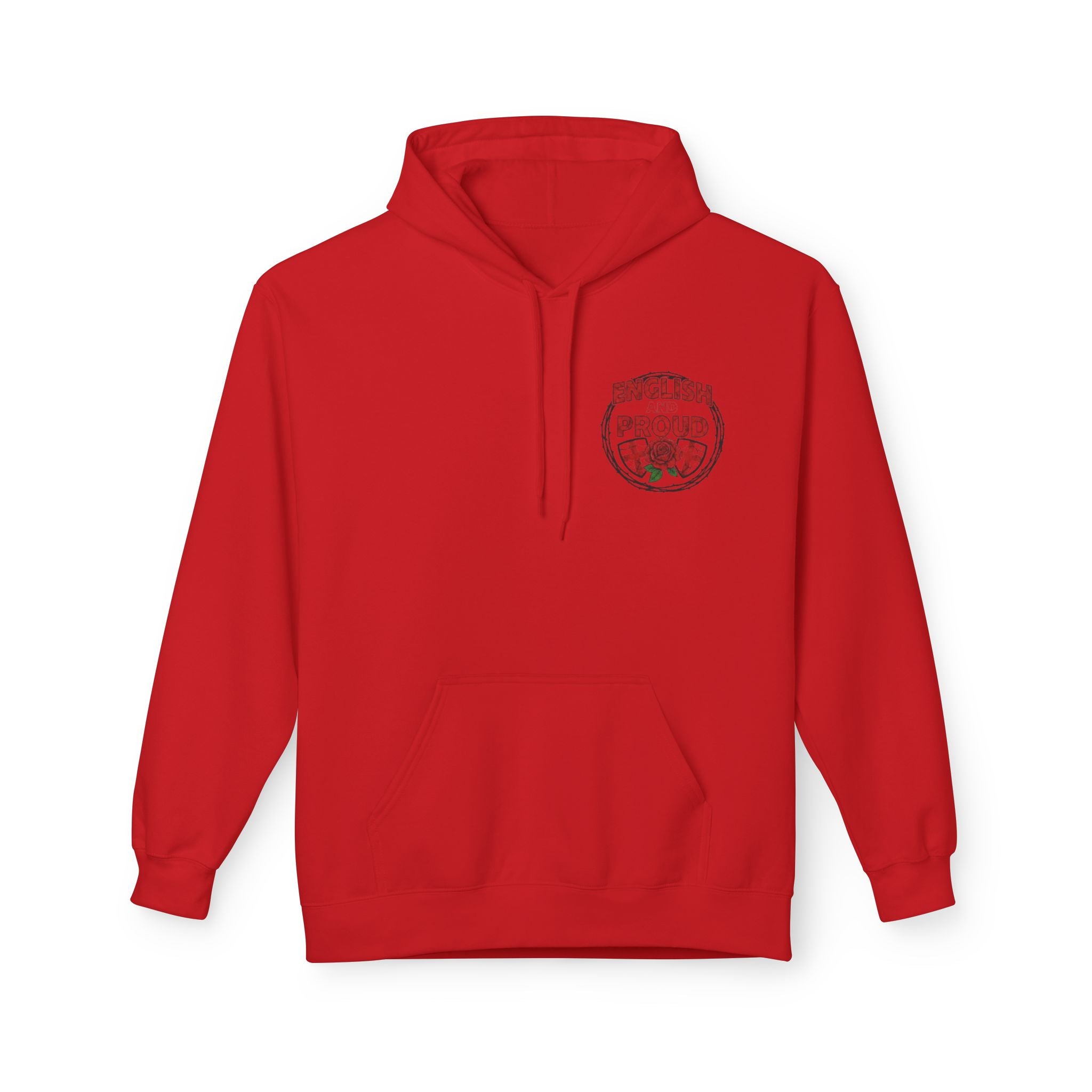 England Rose Hoodie – Classic Red Rose Emblem Sweatshirt