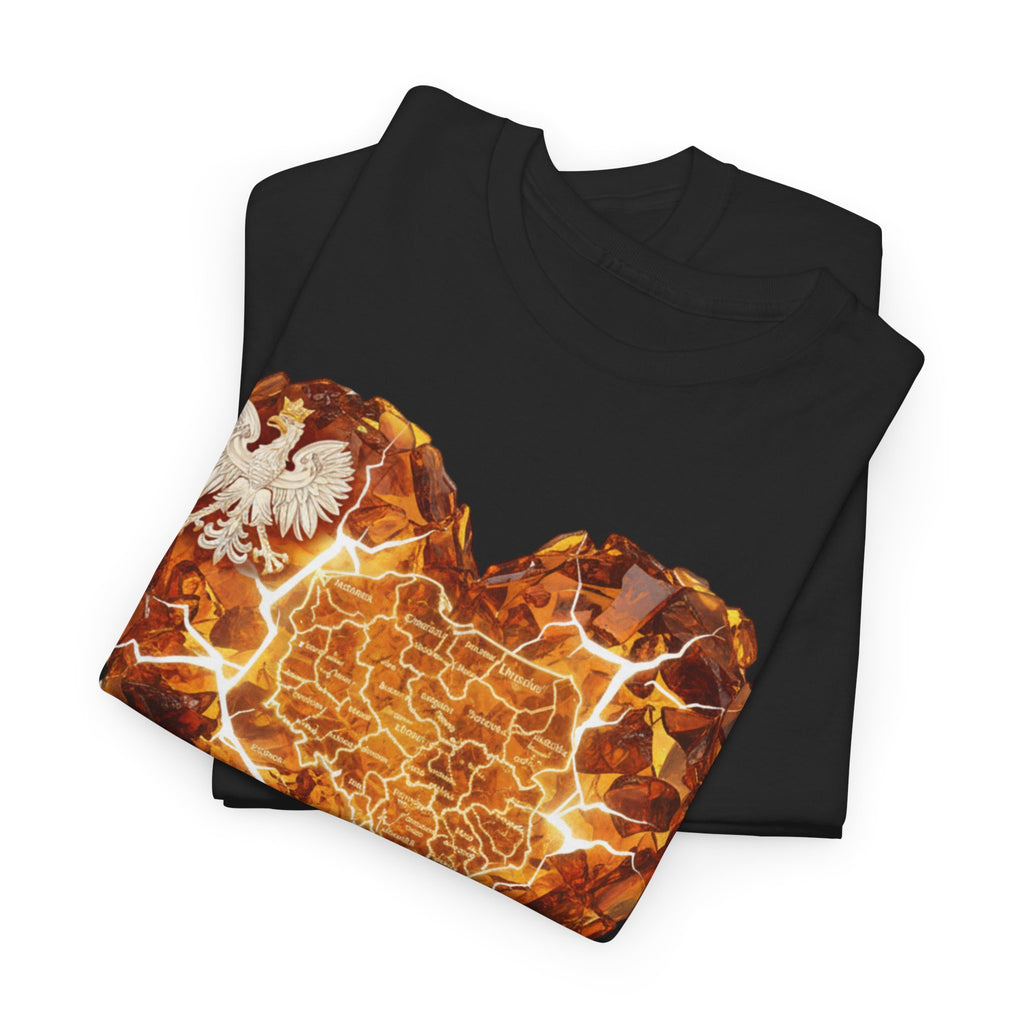 Polish Pride Heart Flame Tee | Polska Heritage T-Shirt