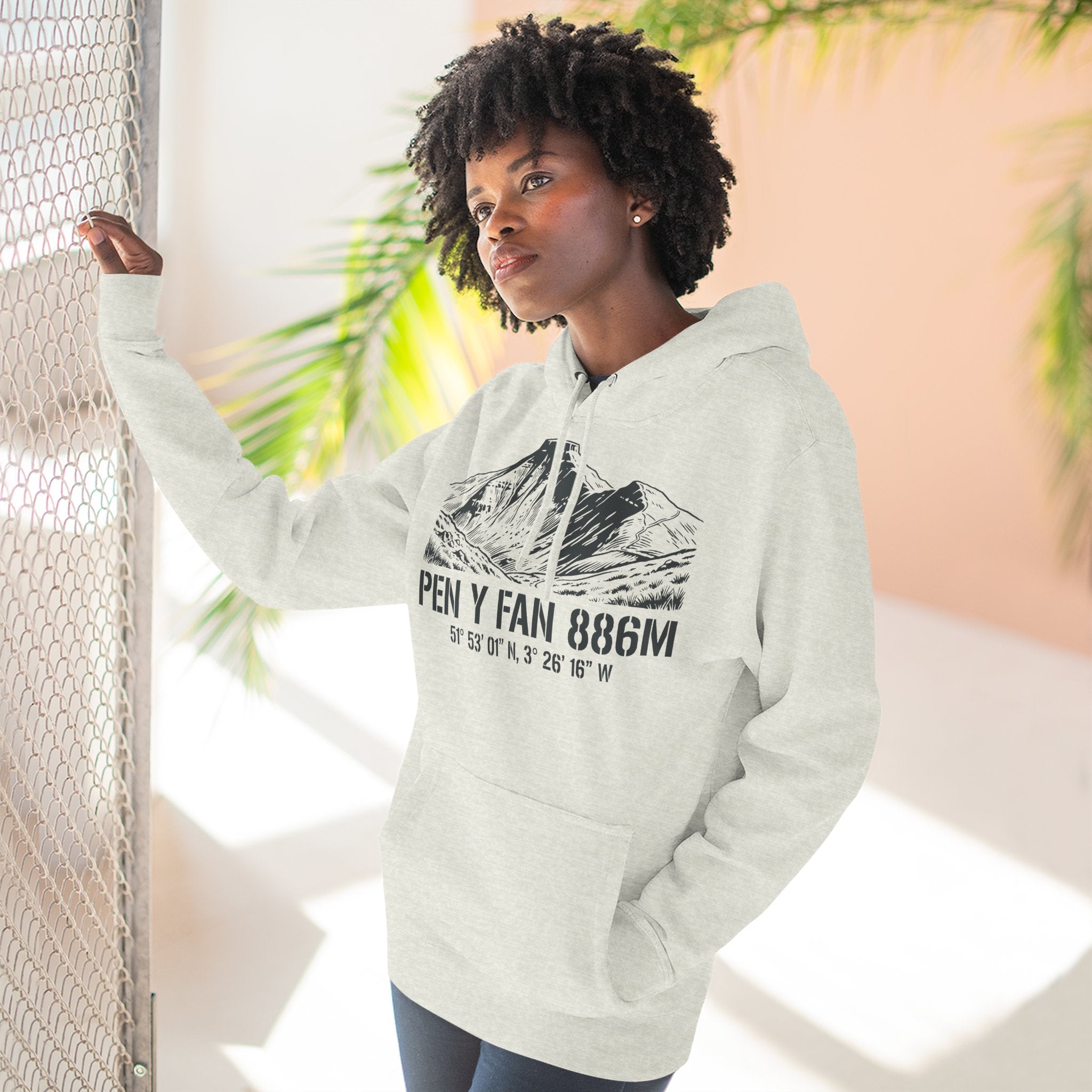 Pen y Fan 886m Coordinates Hoodie