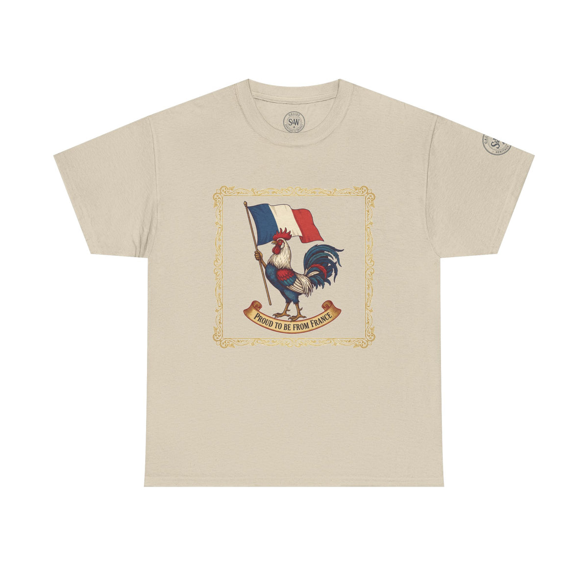 Proud to Be From France T-Shirt — Rooster & Tricolour Crest Tee — product image 3