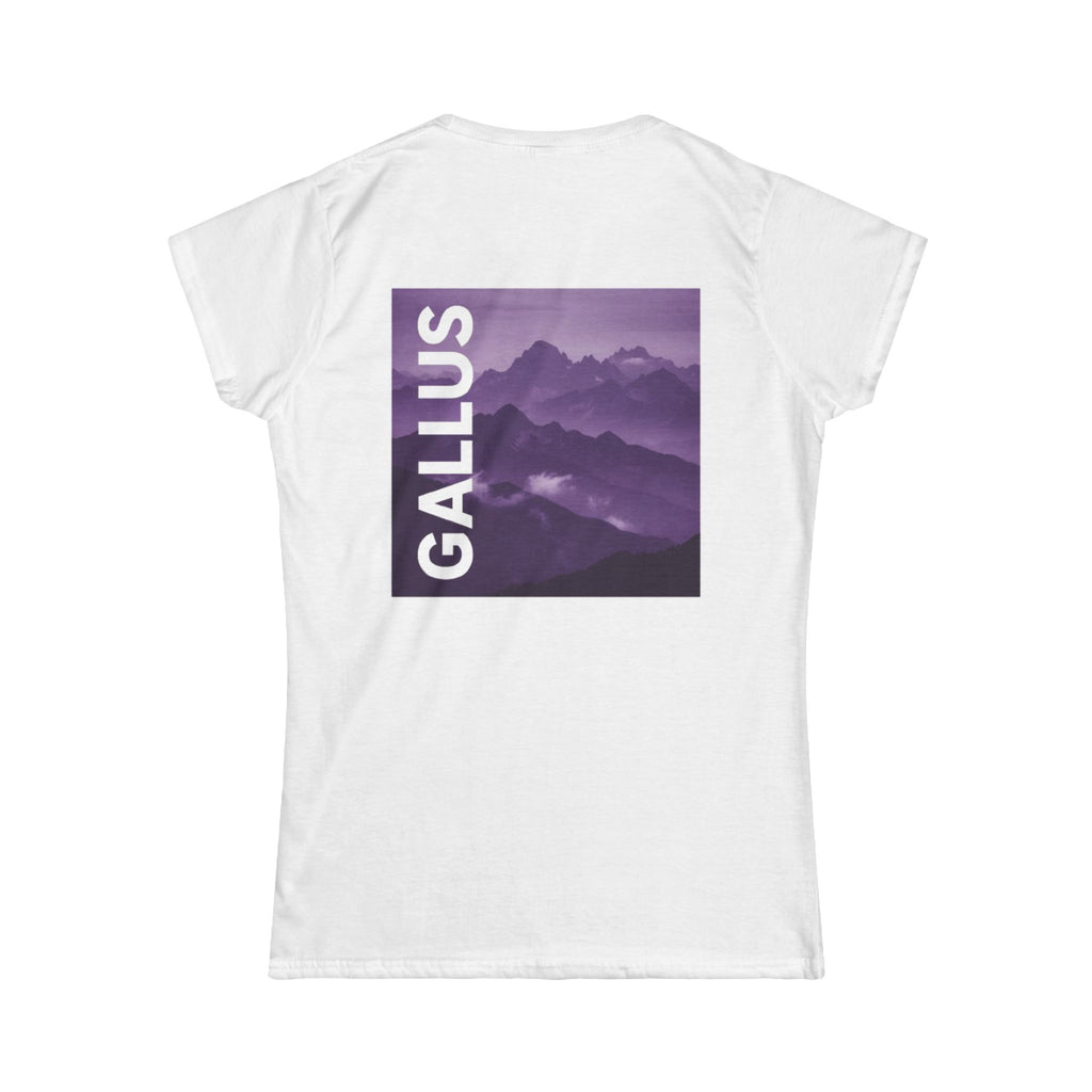 Gallus Mountain Graphic Tee — Women's Purple Landscape T-Shirt