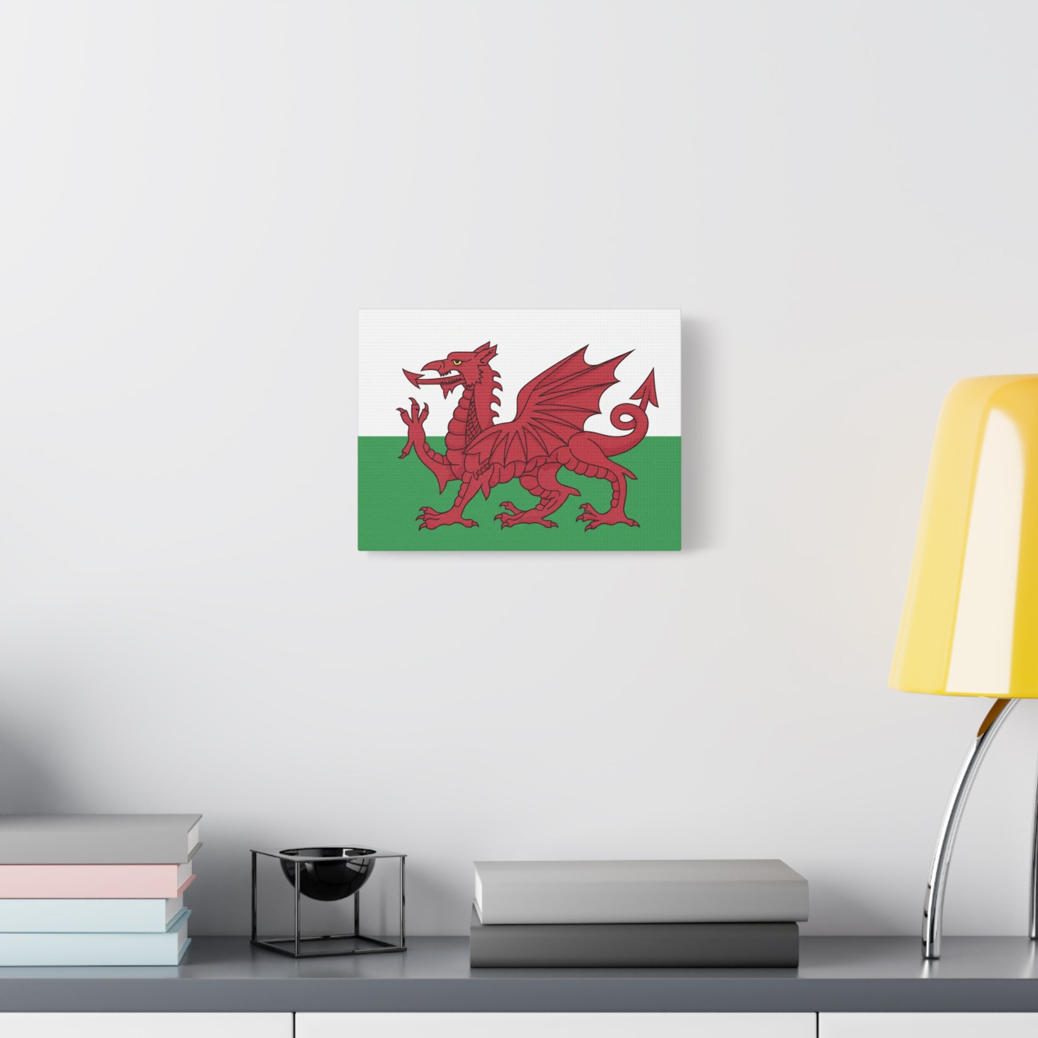 Welsh Flag Canvas Print — Red Dragon Matte Stretched Wall Art