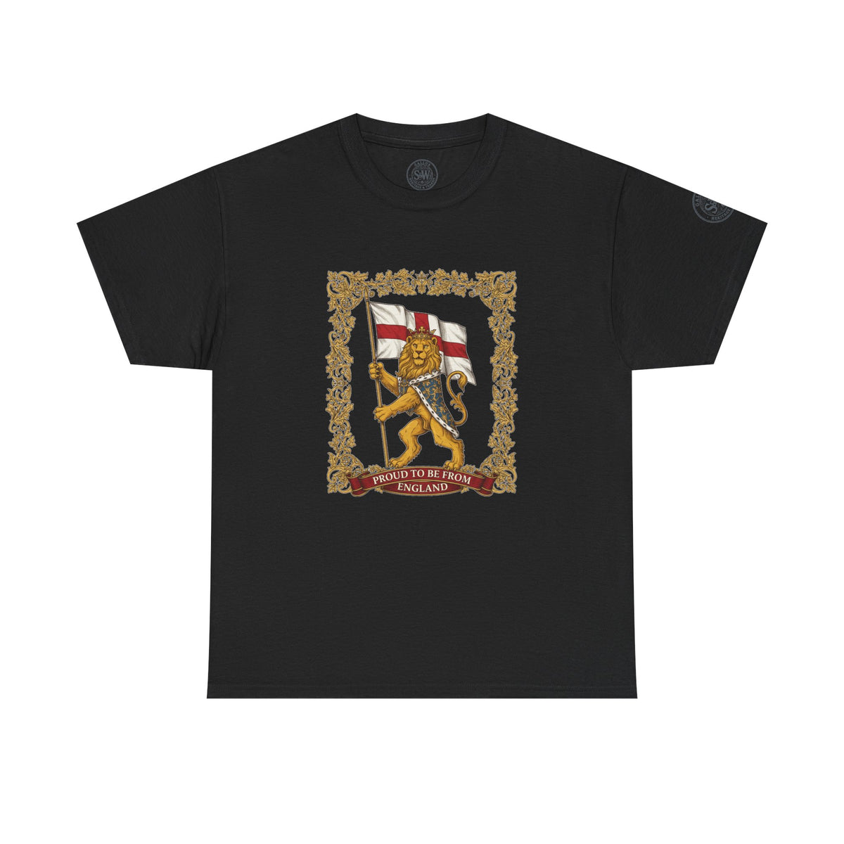 England Lion Flag T-Shirt — Heraldic Lion & St George Graphic Tee — product image 2