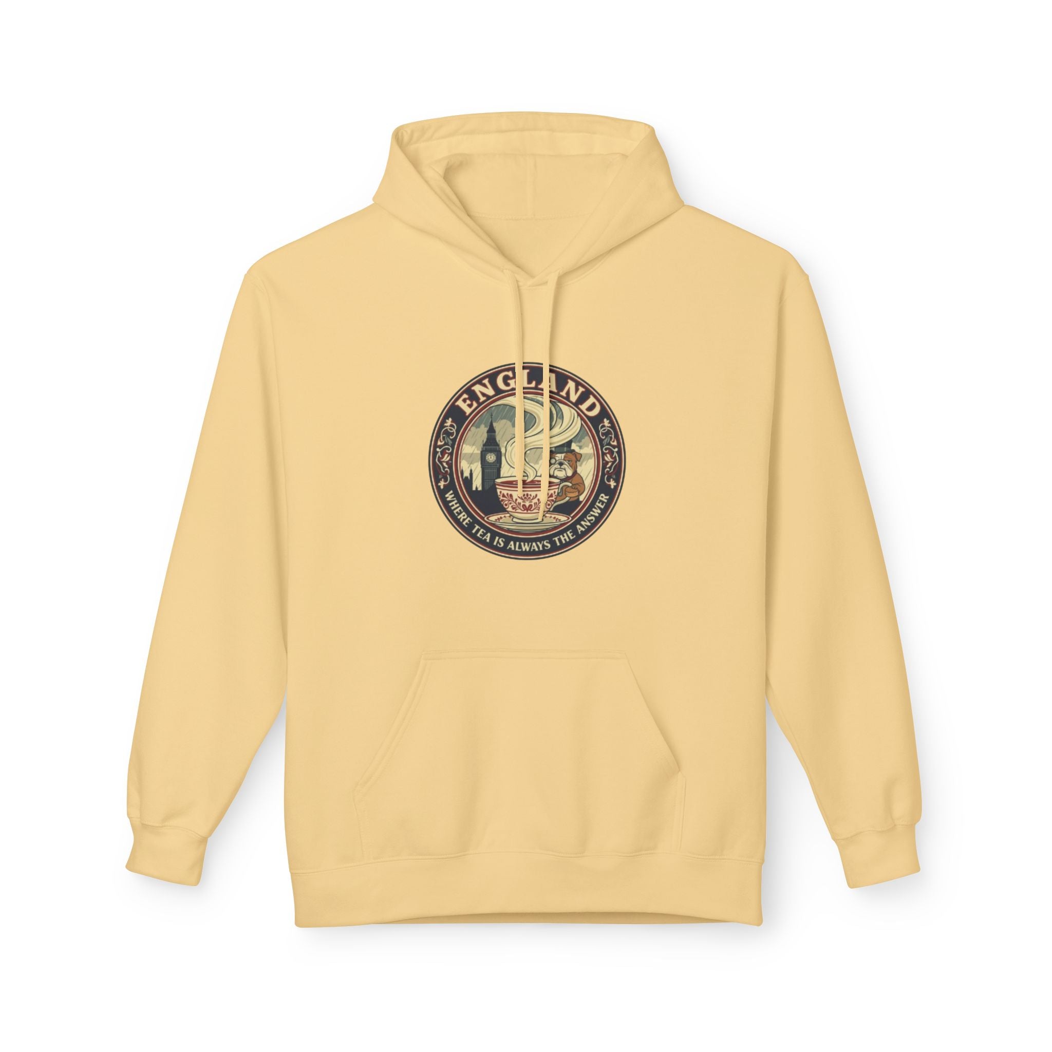 England Vintage Crest Hoodie — British Travel Souvenir Pullover