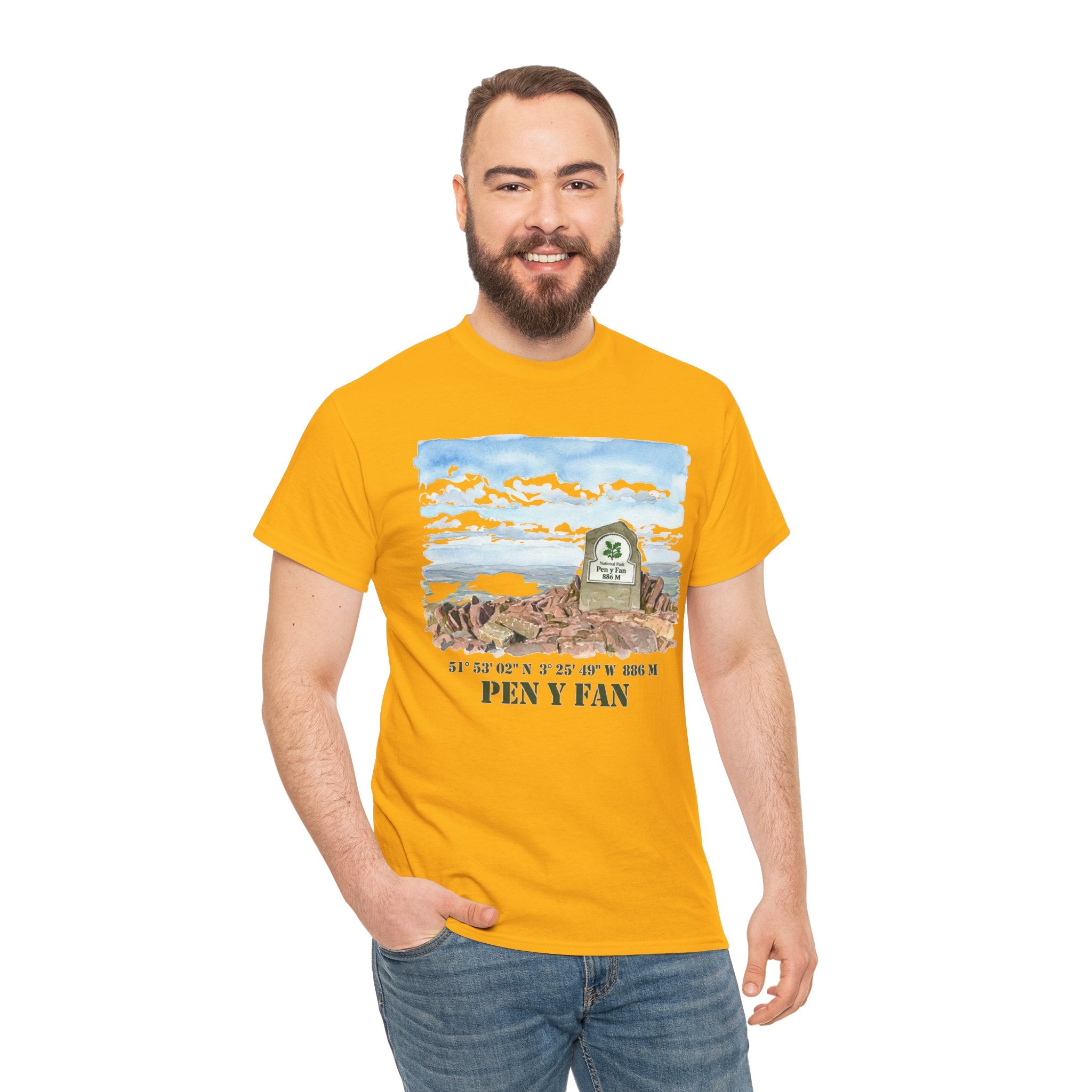 Pen y Fan Landscape T‑Shirt — Wales Mountain Hiking Souvenir Tee