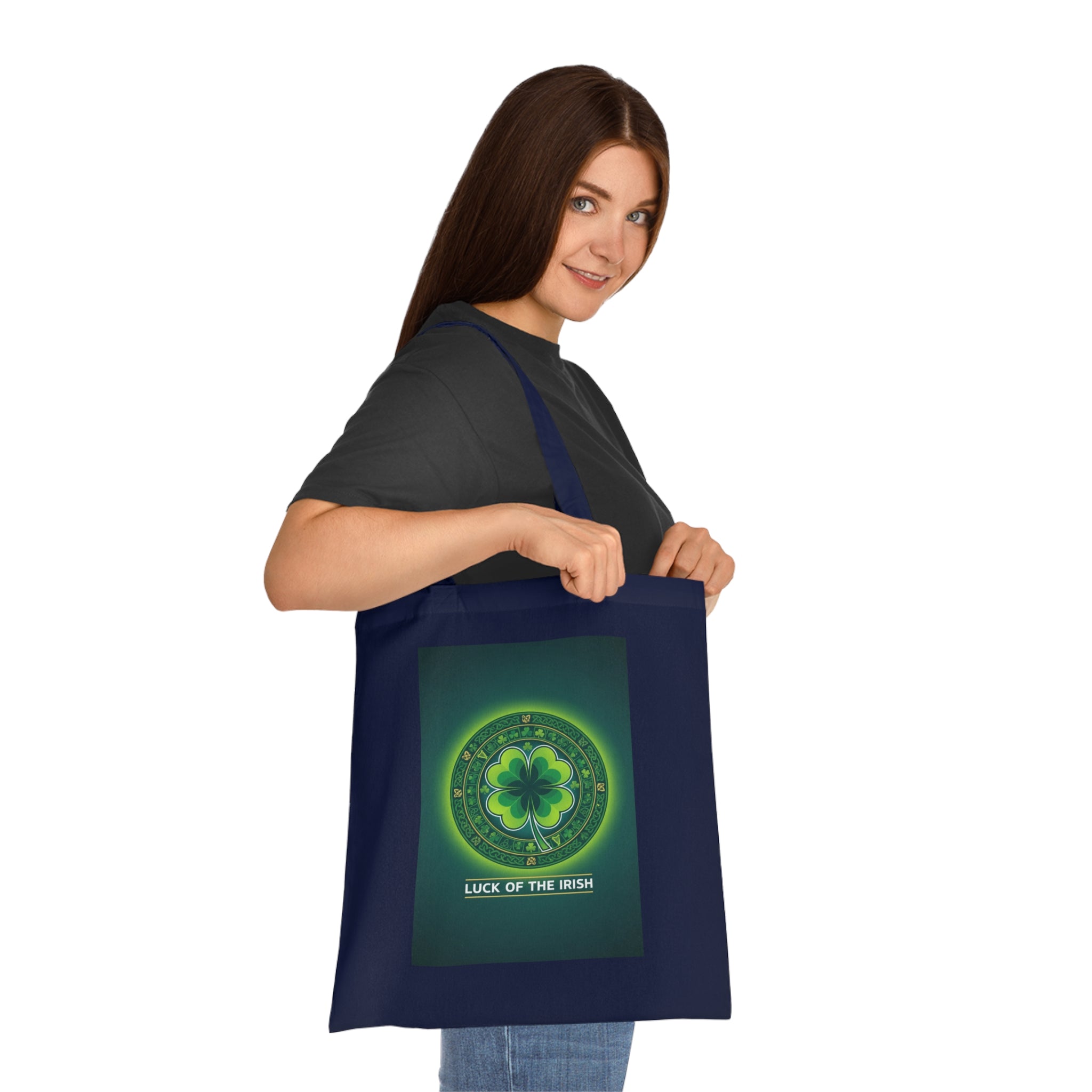 Luck of the Irish Cotton Tote — Shamrock St. Patrick’s Day Market Bag