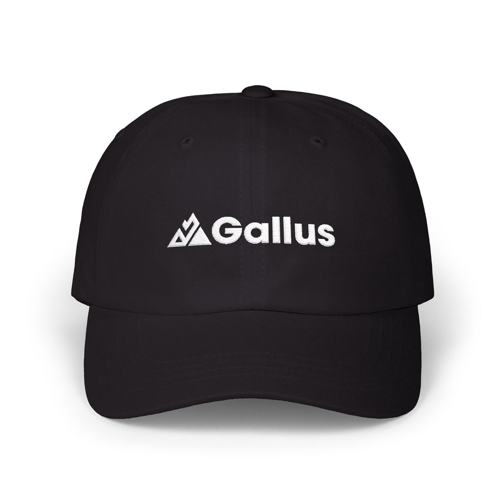 Gallus Distressed Patch Dad Cap — Vintage Black Baseball Hat