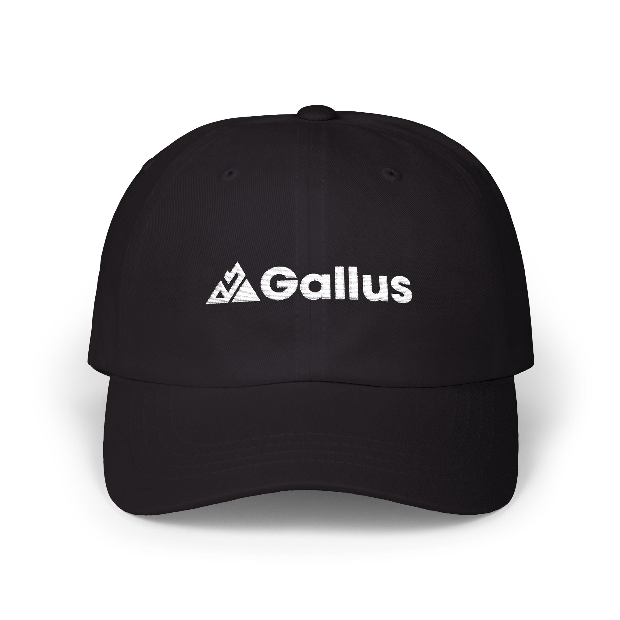 Gallus Distressed Patch Dad Cap — Vintage Black Baseball Hat