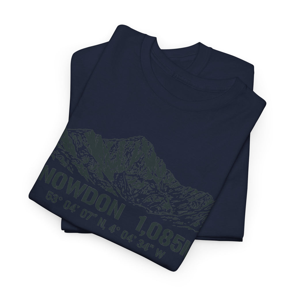 Snowdon 1,085M Mountain Tee with Coordinates