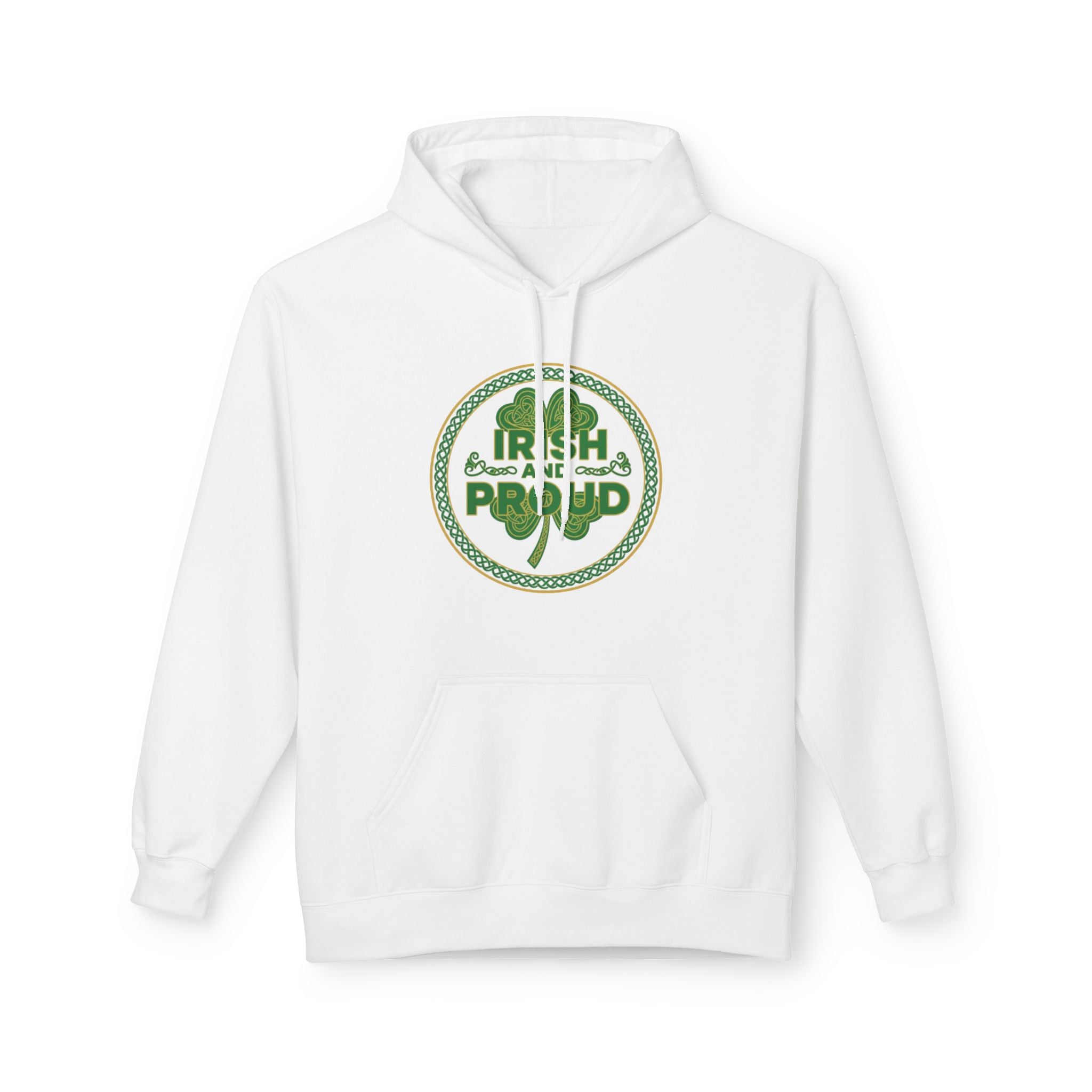 Irish & Proud Shamrock Hoodie — St. Patrick’s Day Green Crest