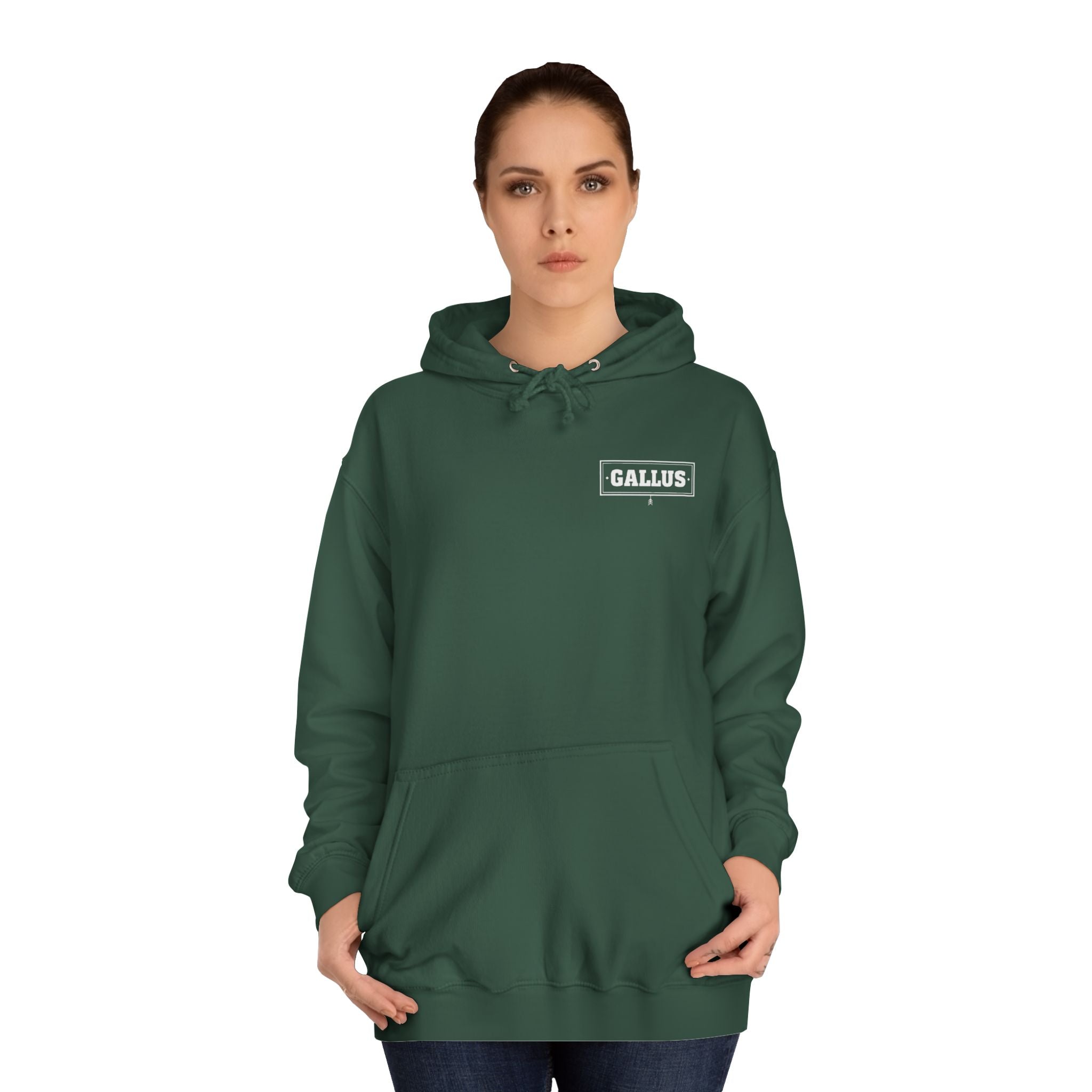 Gallus Mountain Hoodie — Forest Green College Logo Pullover