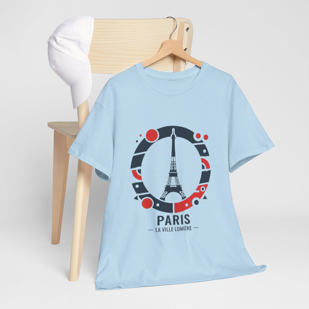 Paris Eiffel Tower Graphic Tee — 'Paris La Ville Lumière' Travel T‑Shirt
