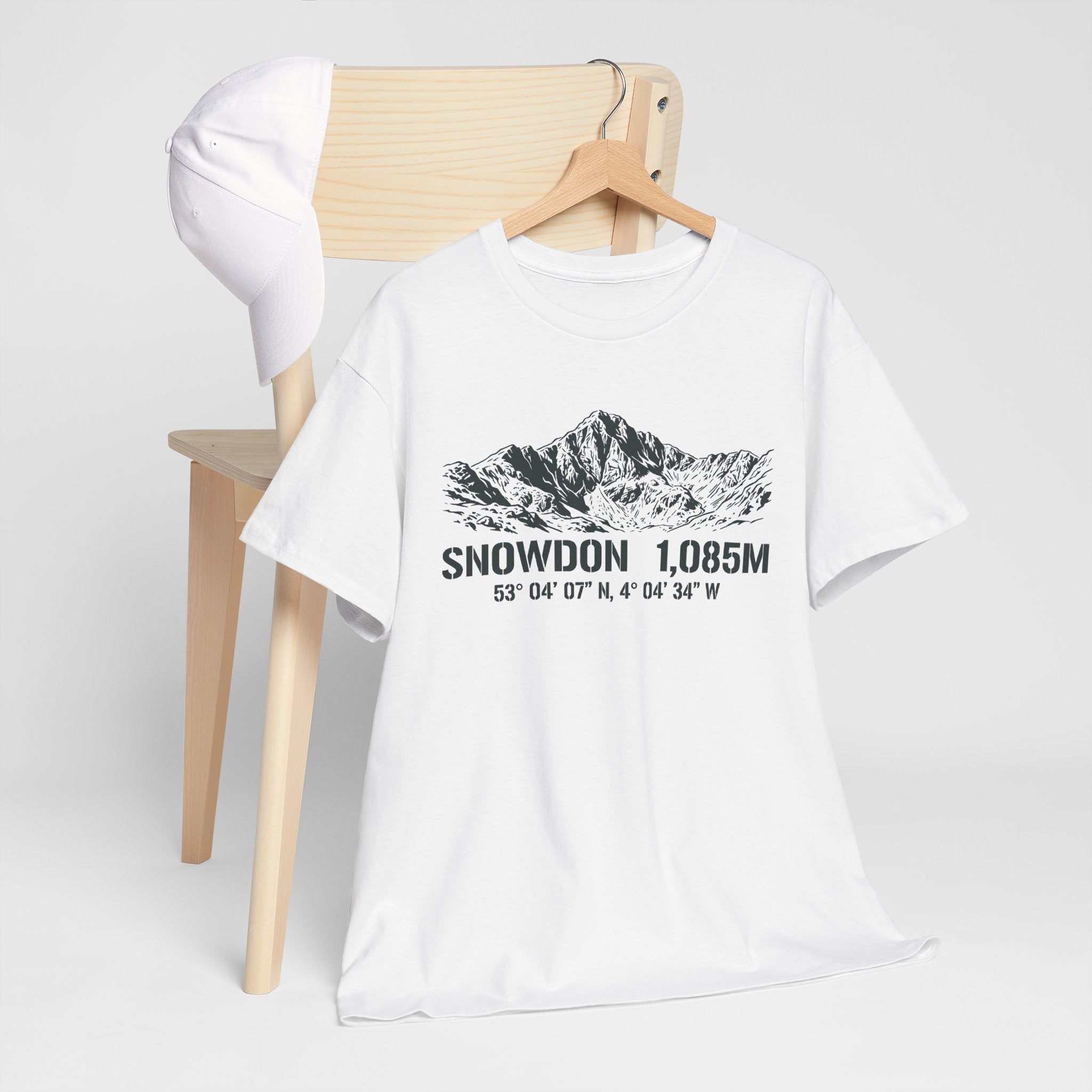 Snowdon 1,085M Mountain Tee with Coordinates
