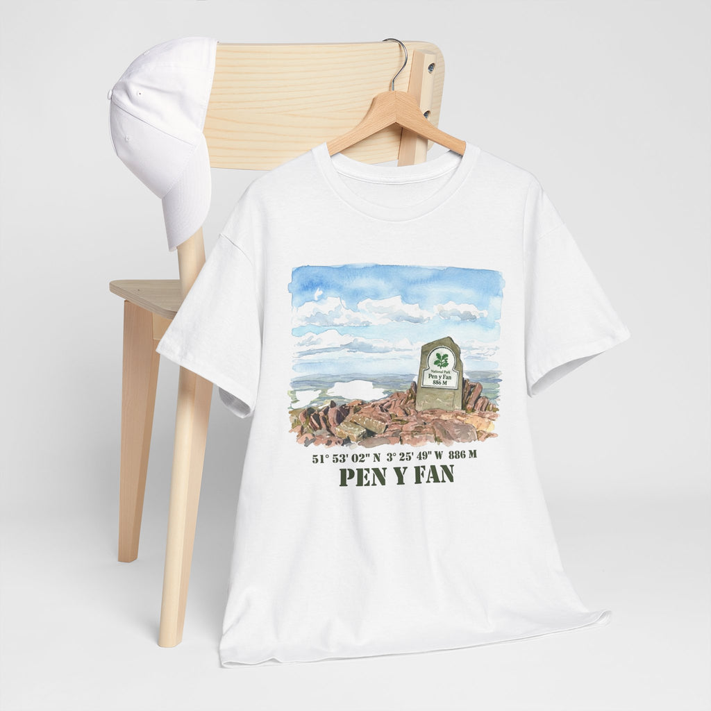 Pen y Fan Landscape T‑Shirt — Wales Mountain Hiking Souvenir Tee