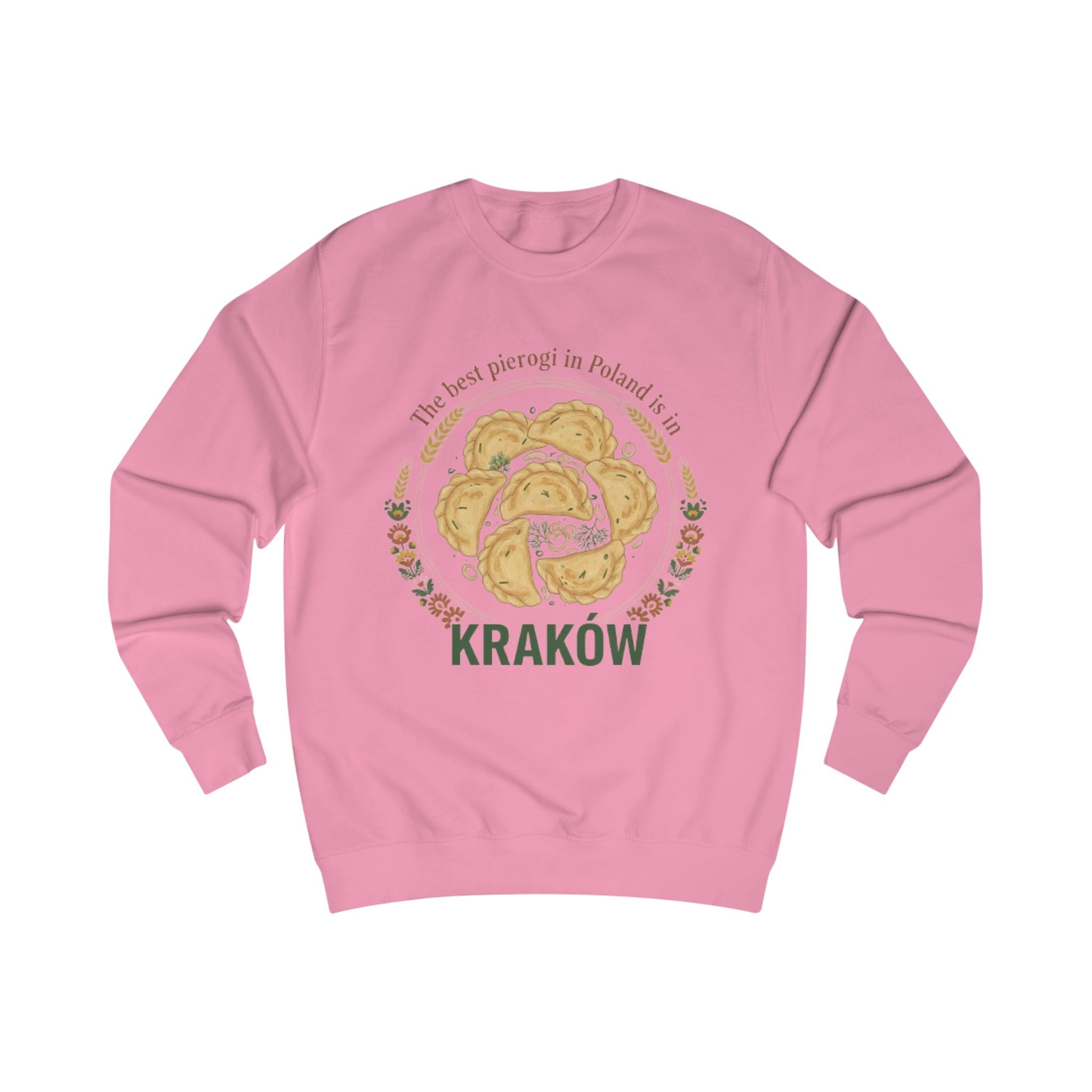 Kraków Pierogi Sweatshirt — "The best pierogi in Poland is in KRAKÓW" Cozy Polish Food Crewneck