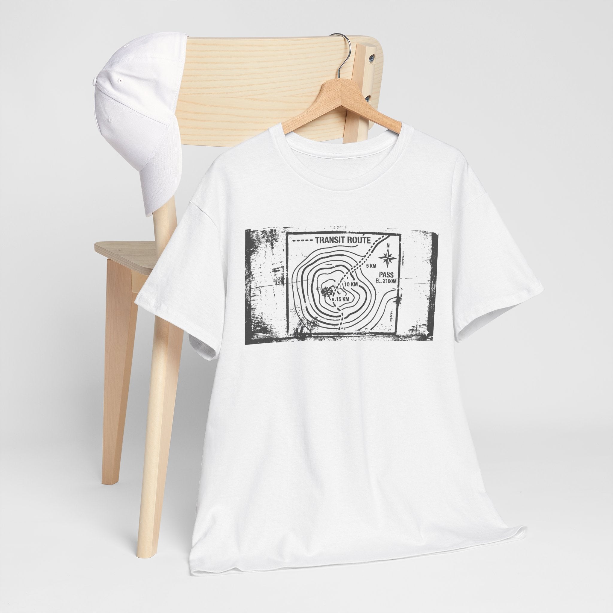 Retro Transit Route Adventure T-Shirt — Vintage Travel Map Graphic Tee