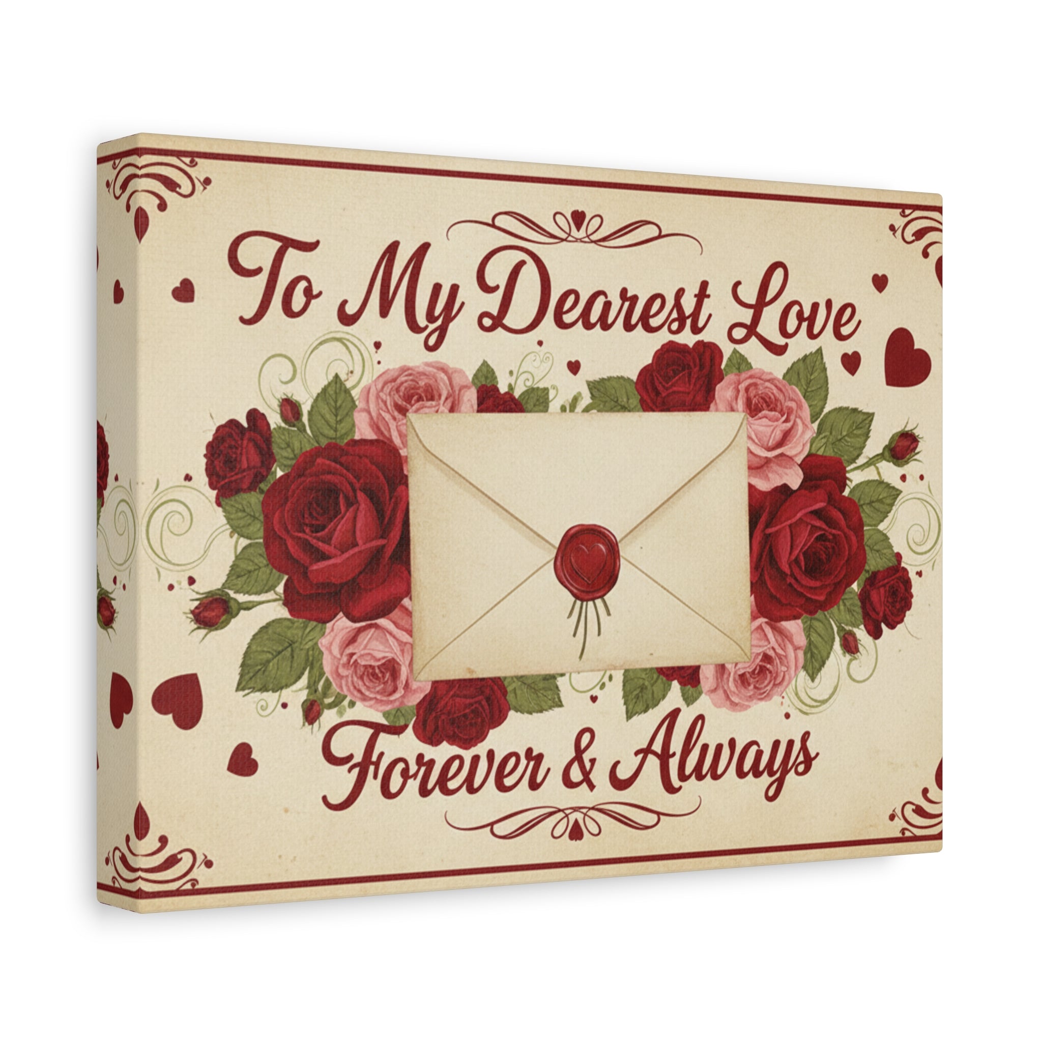 Romantic Wall Art Canvas – "To My Dearest Love, Forever & Always"