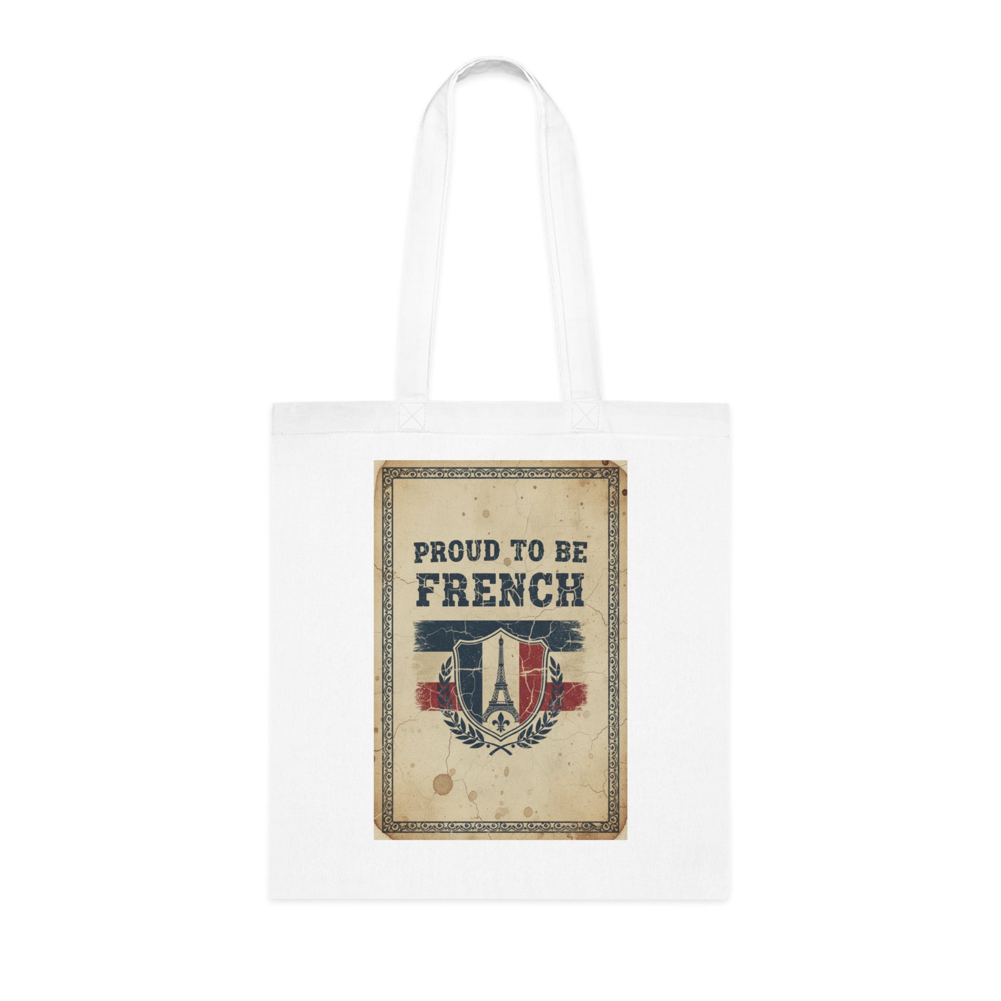 Proud to Be French Vintage Shield Cotton Tote