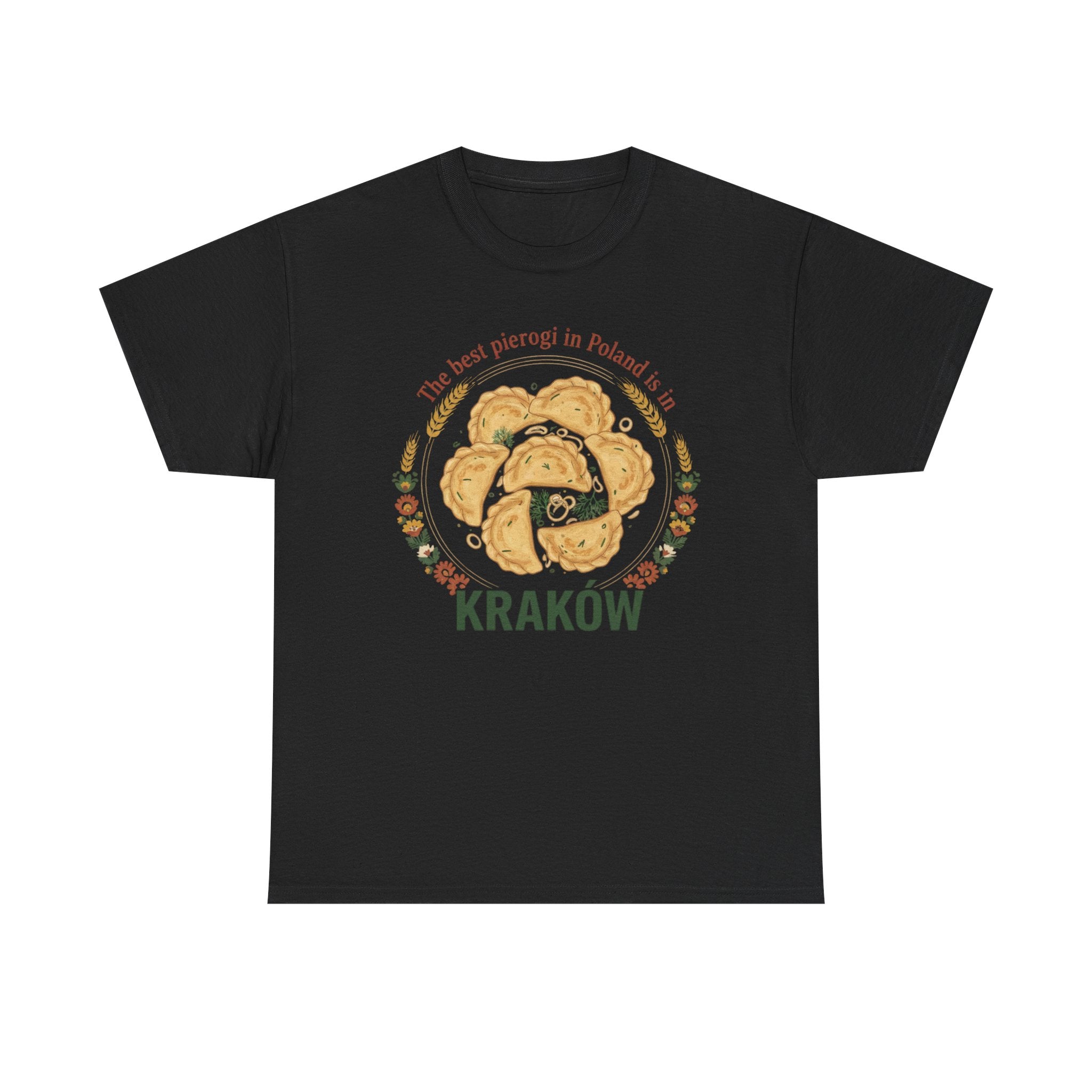Kraków Pierogi Graphic Tee — "The best pierogi in Poland is in KRAKÓW" T-Shirt